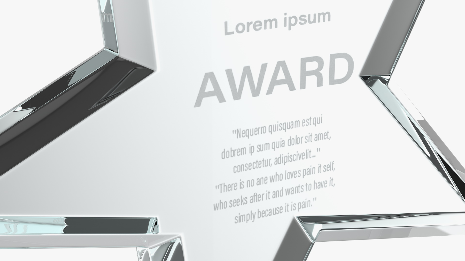 3D Star Glass Award Trophy model