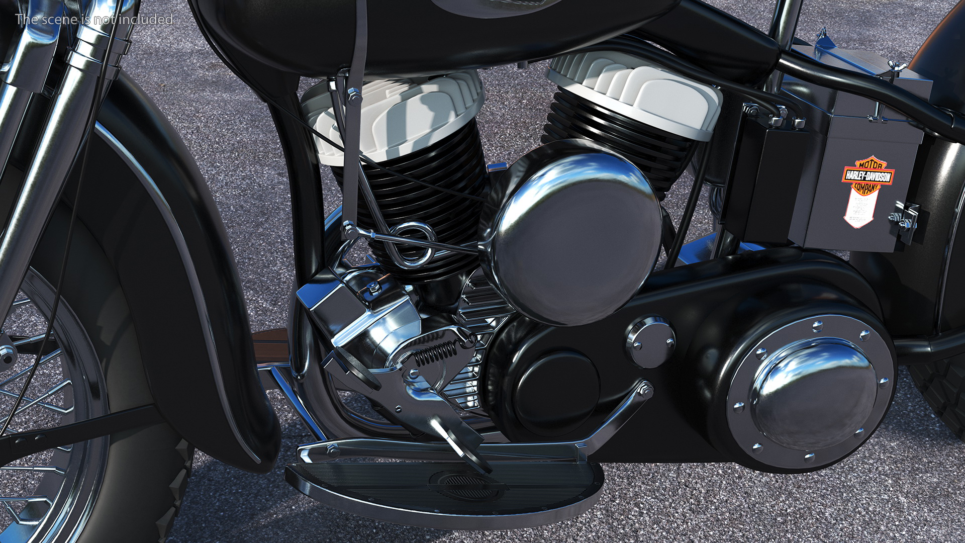 3D model 1942 Harley-Davidson WLA Black