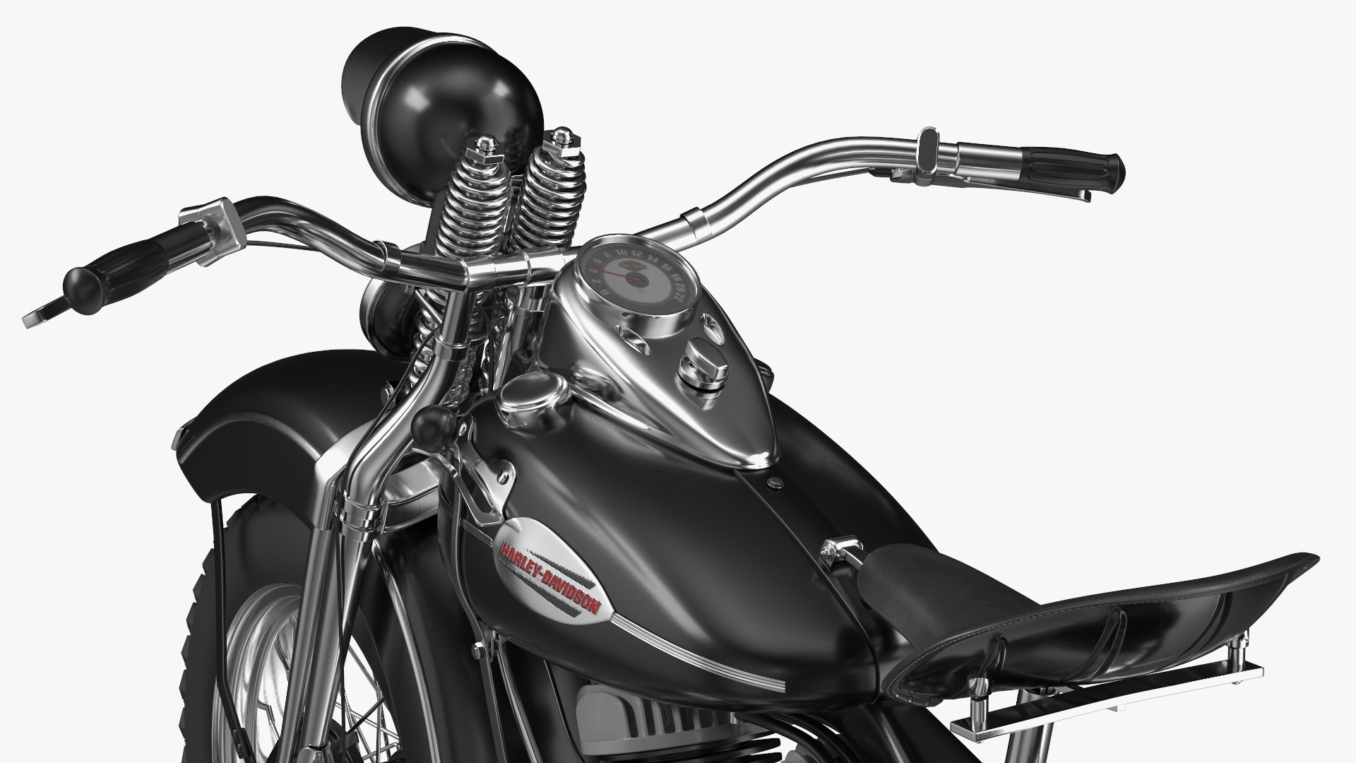 3D model 1942 Harley-Davidson WLA Black