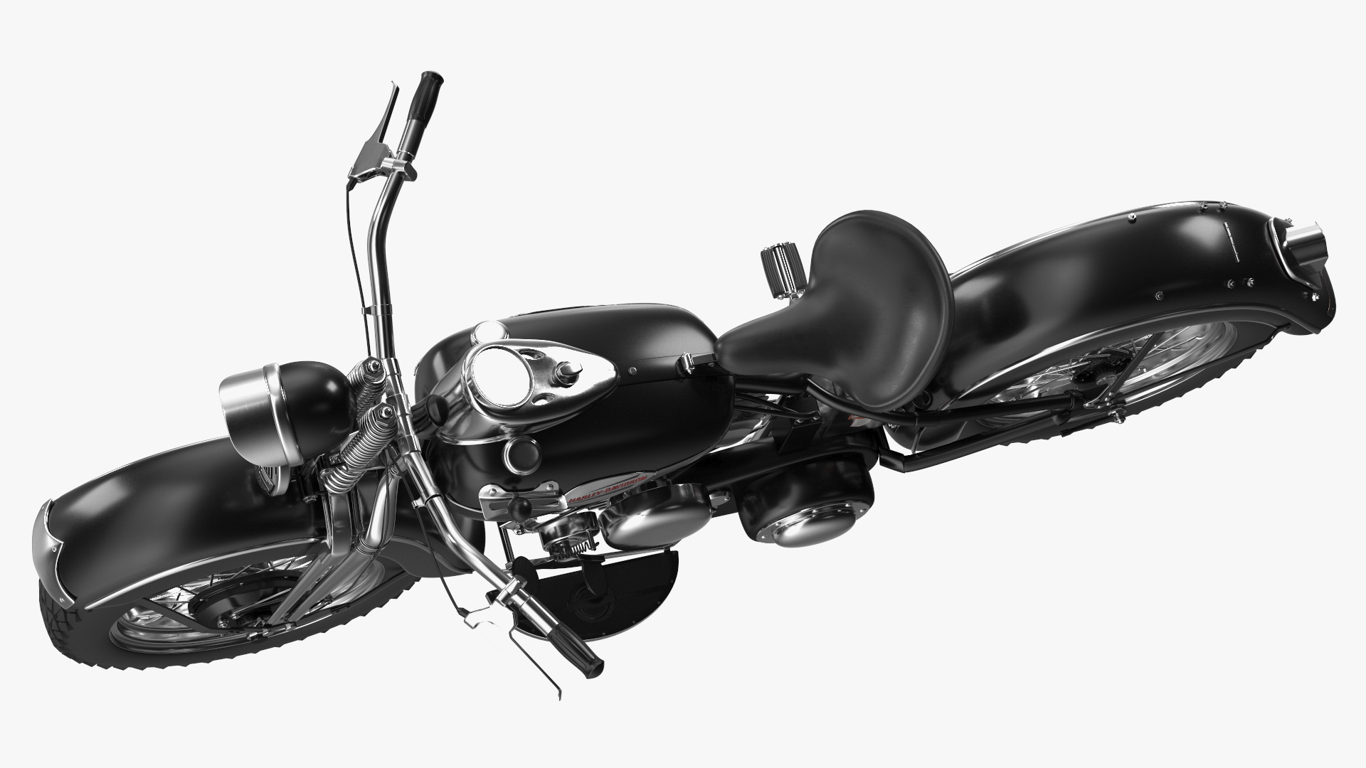 3D model 1942 Harley-Davidson WLA Black