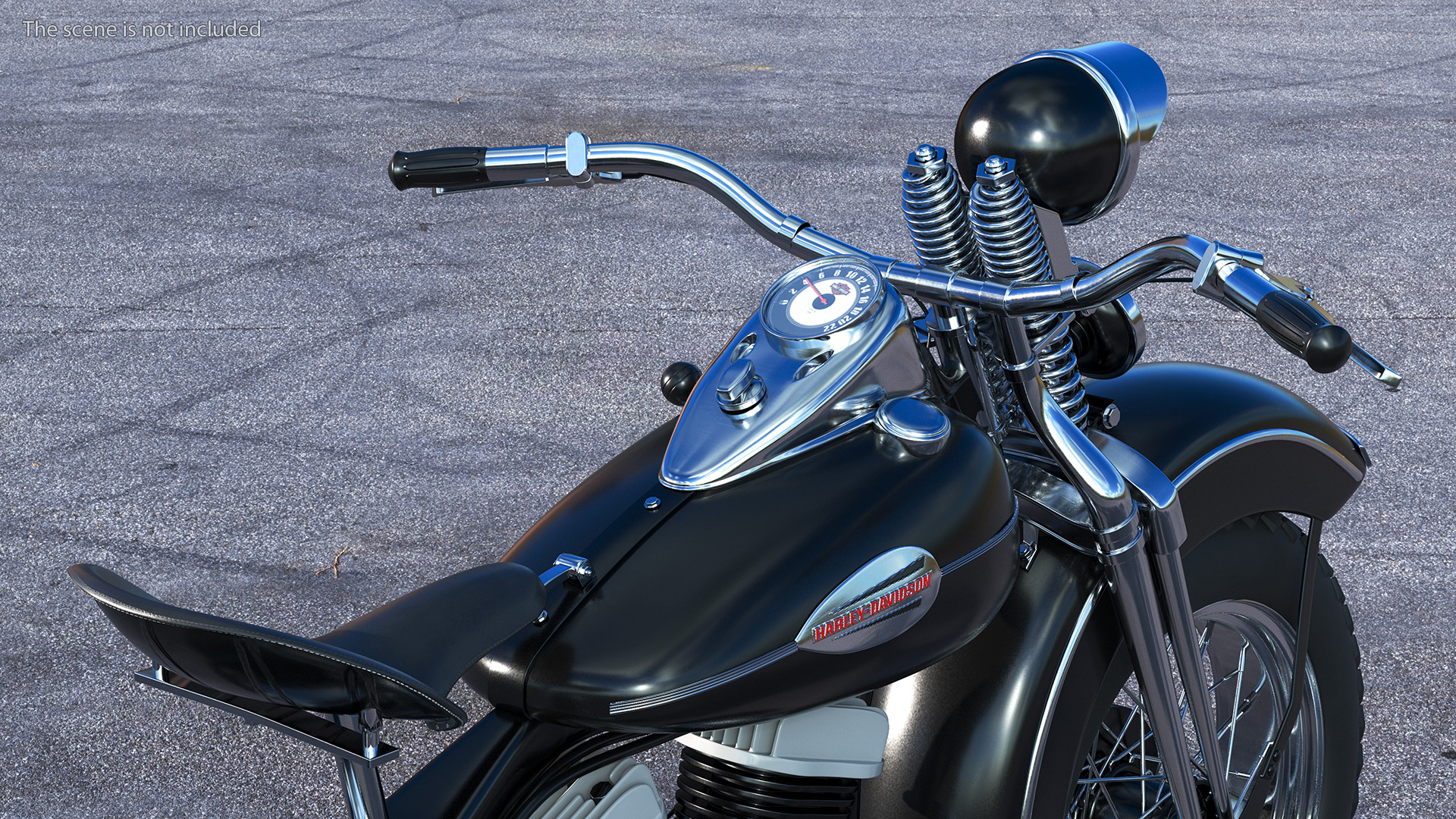 3D model 1942 Harley-Davidson WLA Black