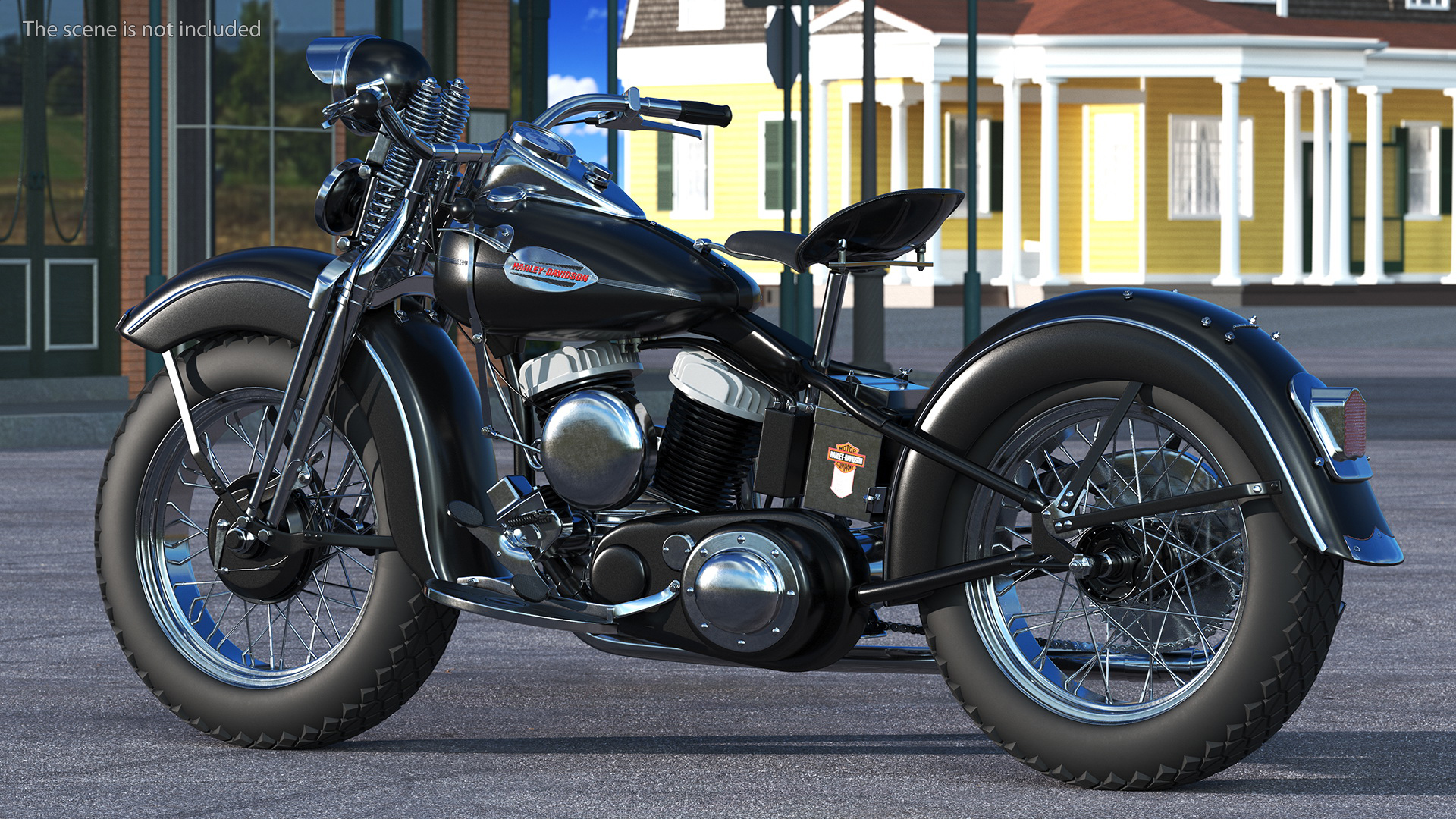 3D model 1942 Harley-Davidson WLA Black