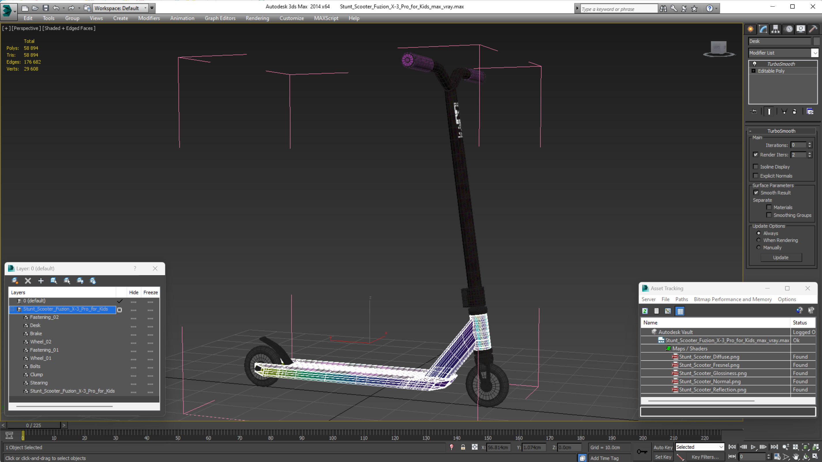 Stunt Scooter Fuzion X-3 Pro for Kids 3D