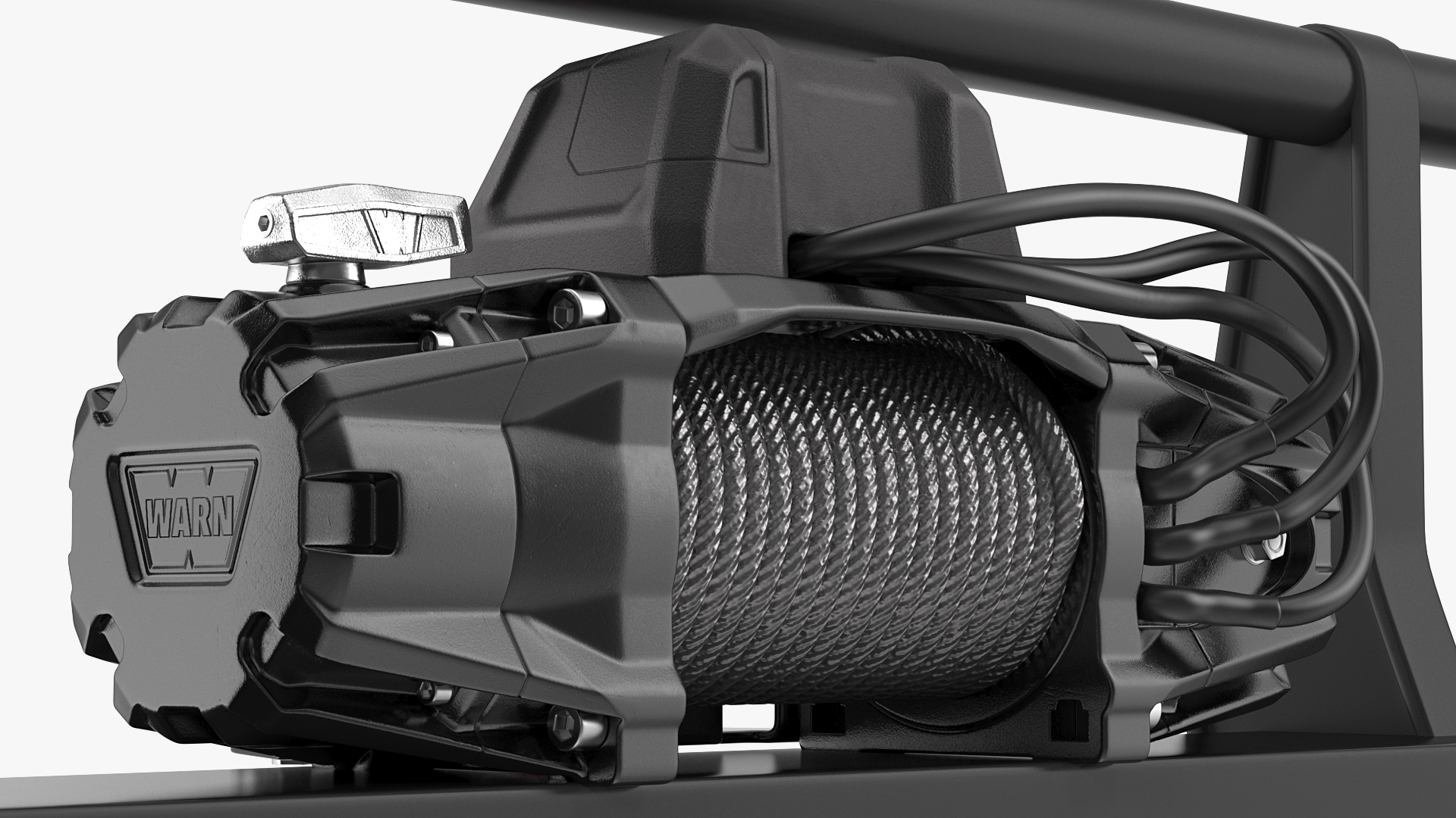 3D model Bullbar Push Bumper Electric Winch WARN EVO10