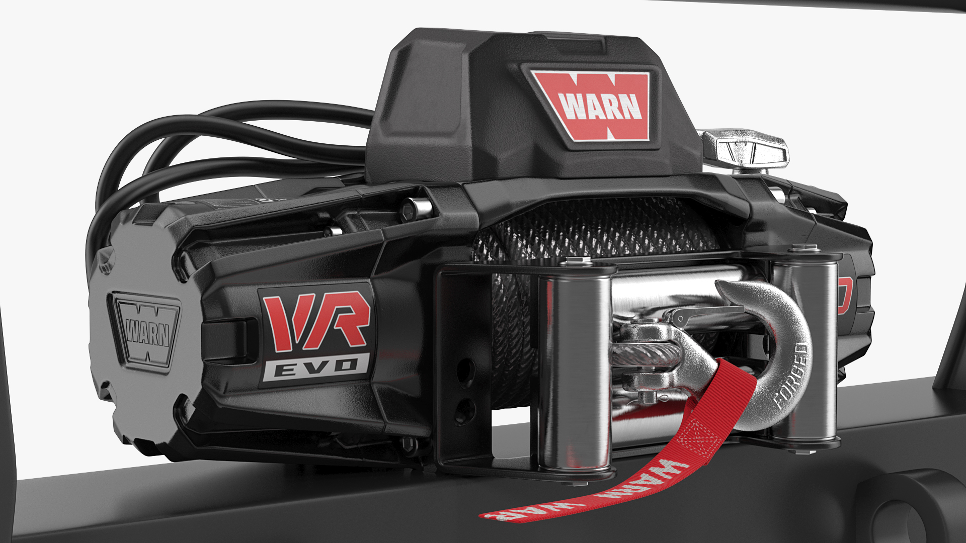 3D model Bullbar Push Bumper Electric Winch WARN EVO10