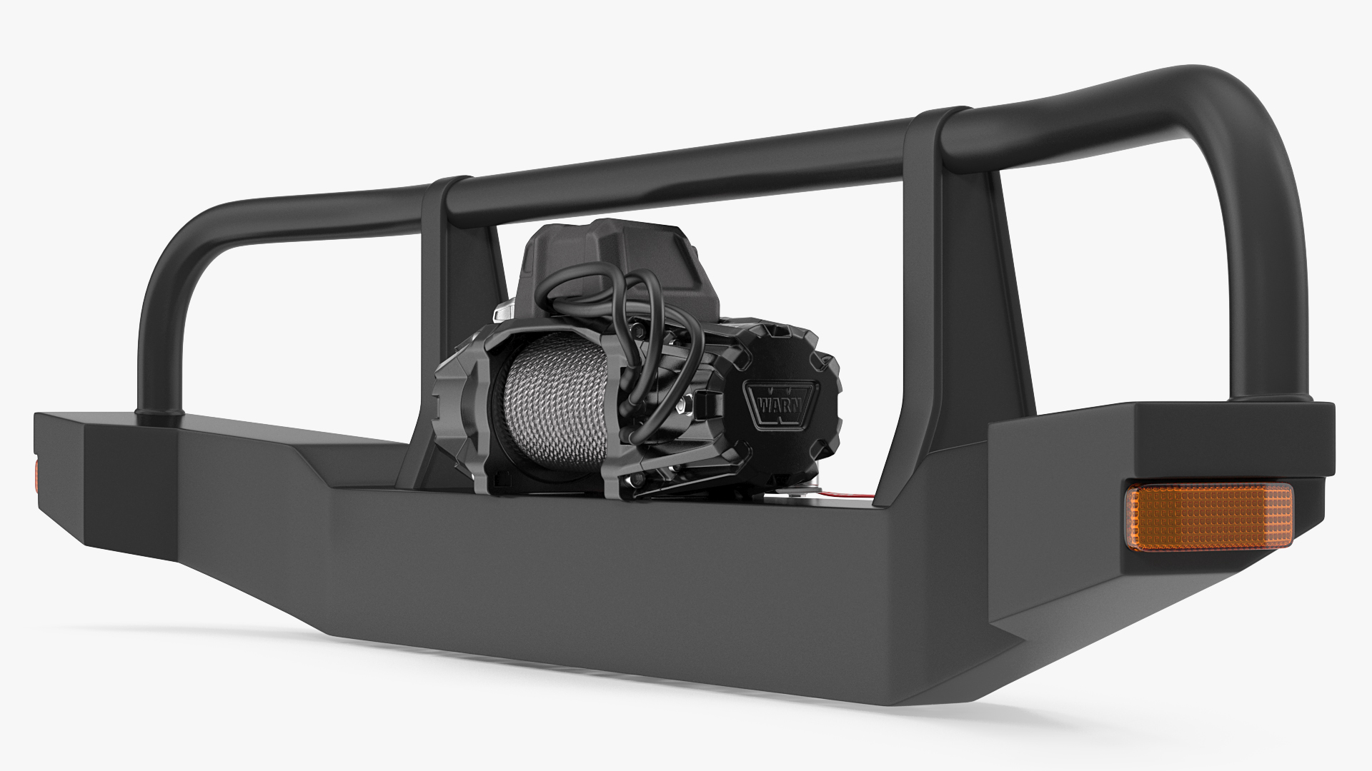3D model Bullbar Push Bumper Electric Winch WARN EVO10