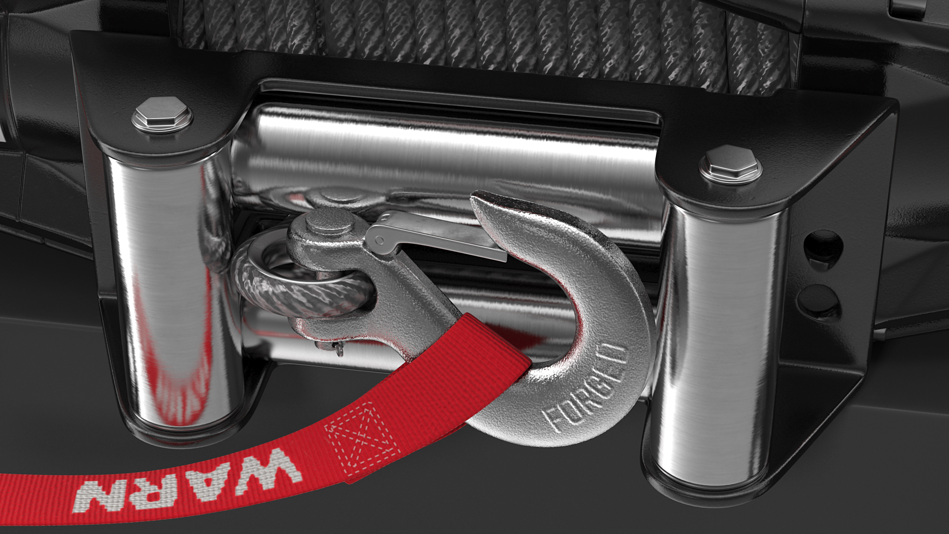 3D model Bullbar Push Bumper Electric Winch WARN EVO10