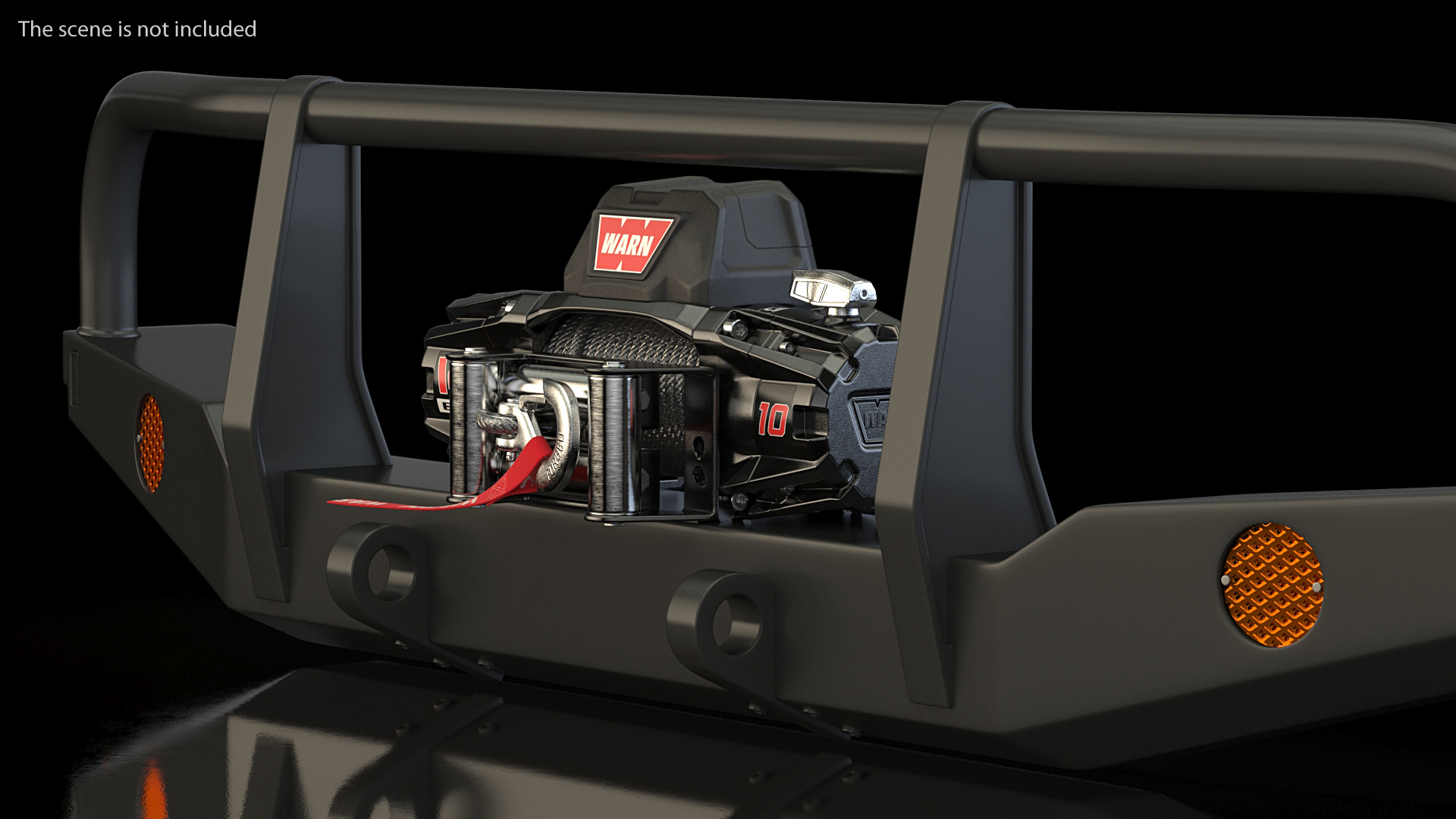 3D model Bullbar Push Bumper Electric Winch WARN EVO10