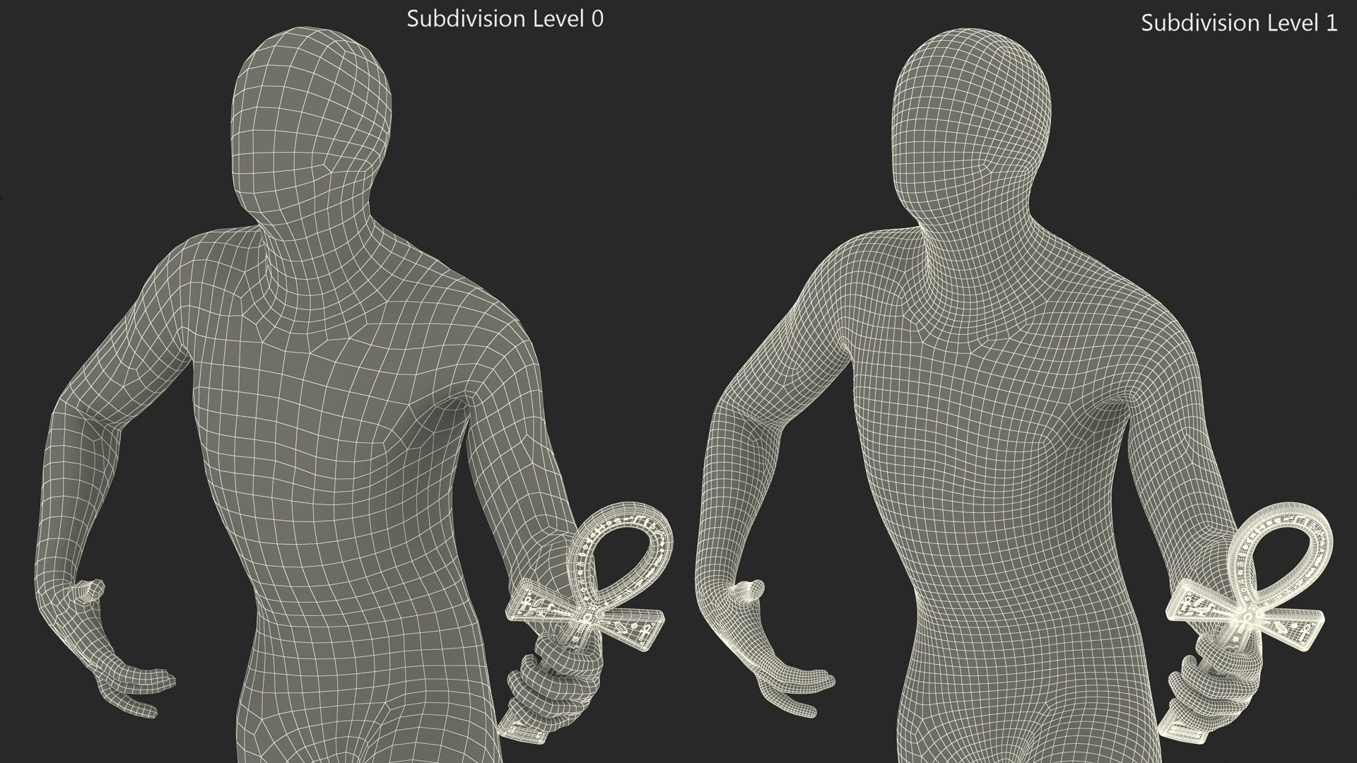 Mummy with Ankh Rigged 3D
