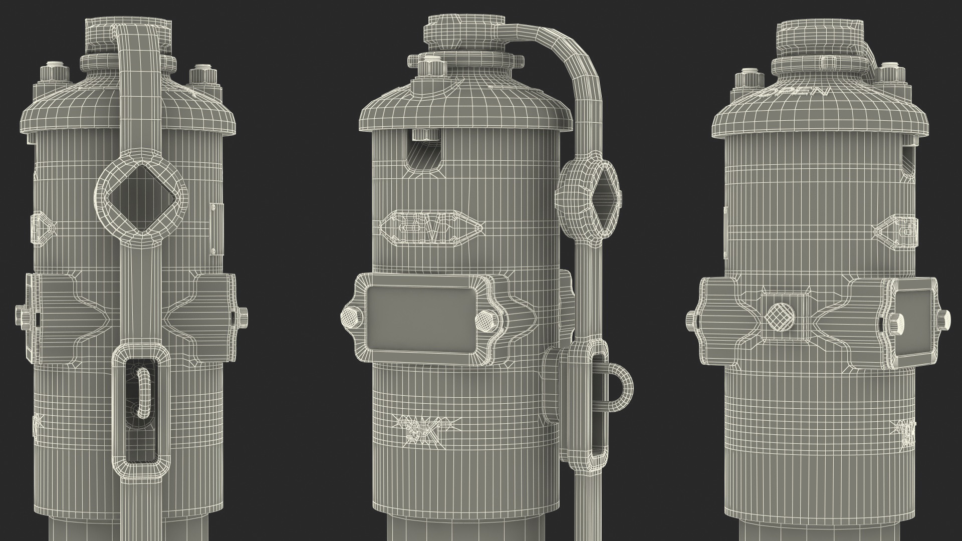 Fire Protection Underground Indicator Post 3D