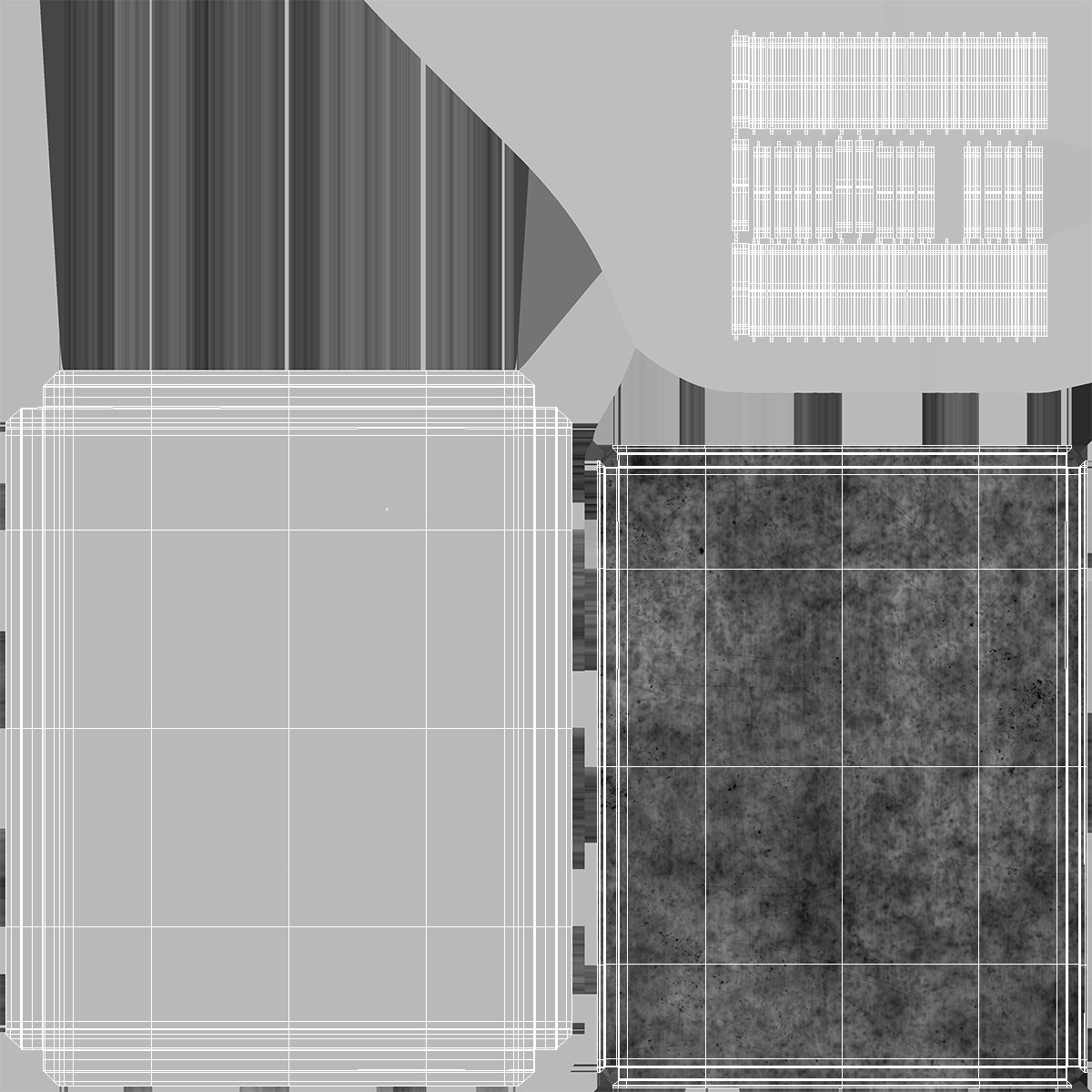 Studio Easel with Canvas 3D model
