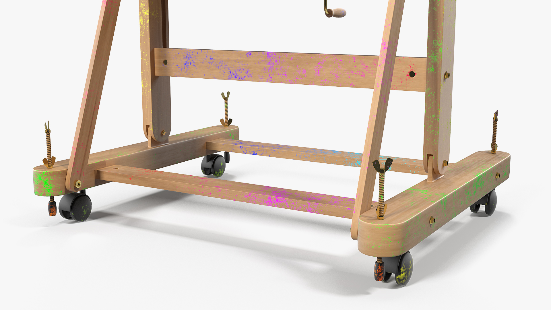 Studio Easel with Canvas 3D model