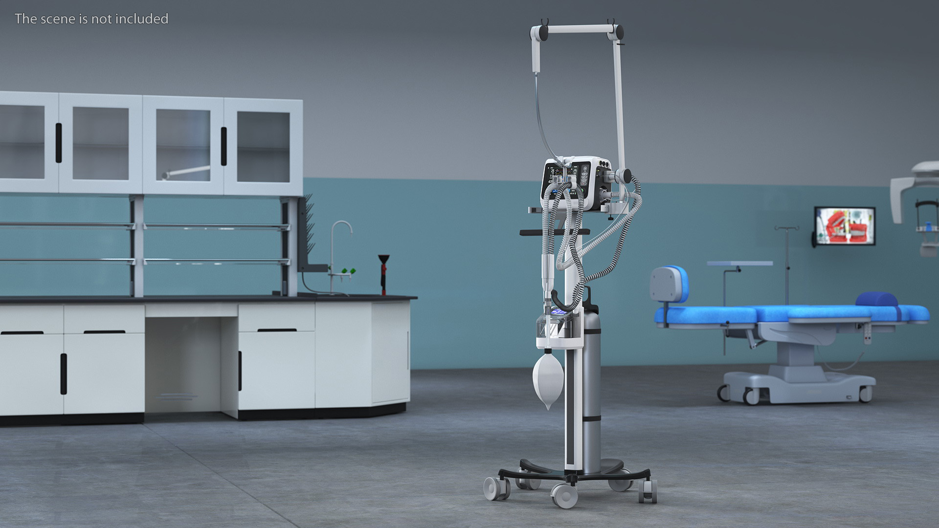 Mobile Mechanical Ventilation Apparatus 3D model