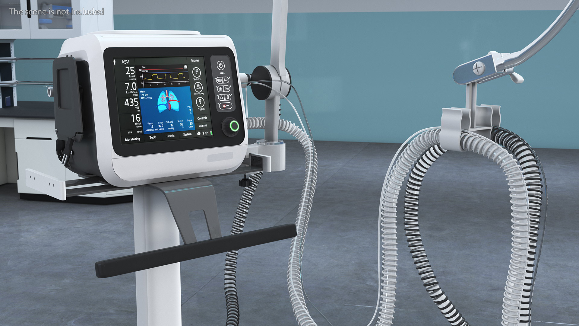 Mobile Mechanical Ventilation Apparatus 3D model