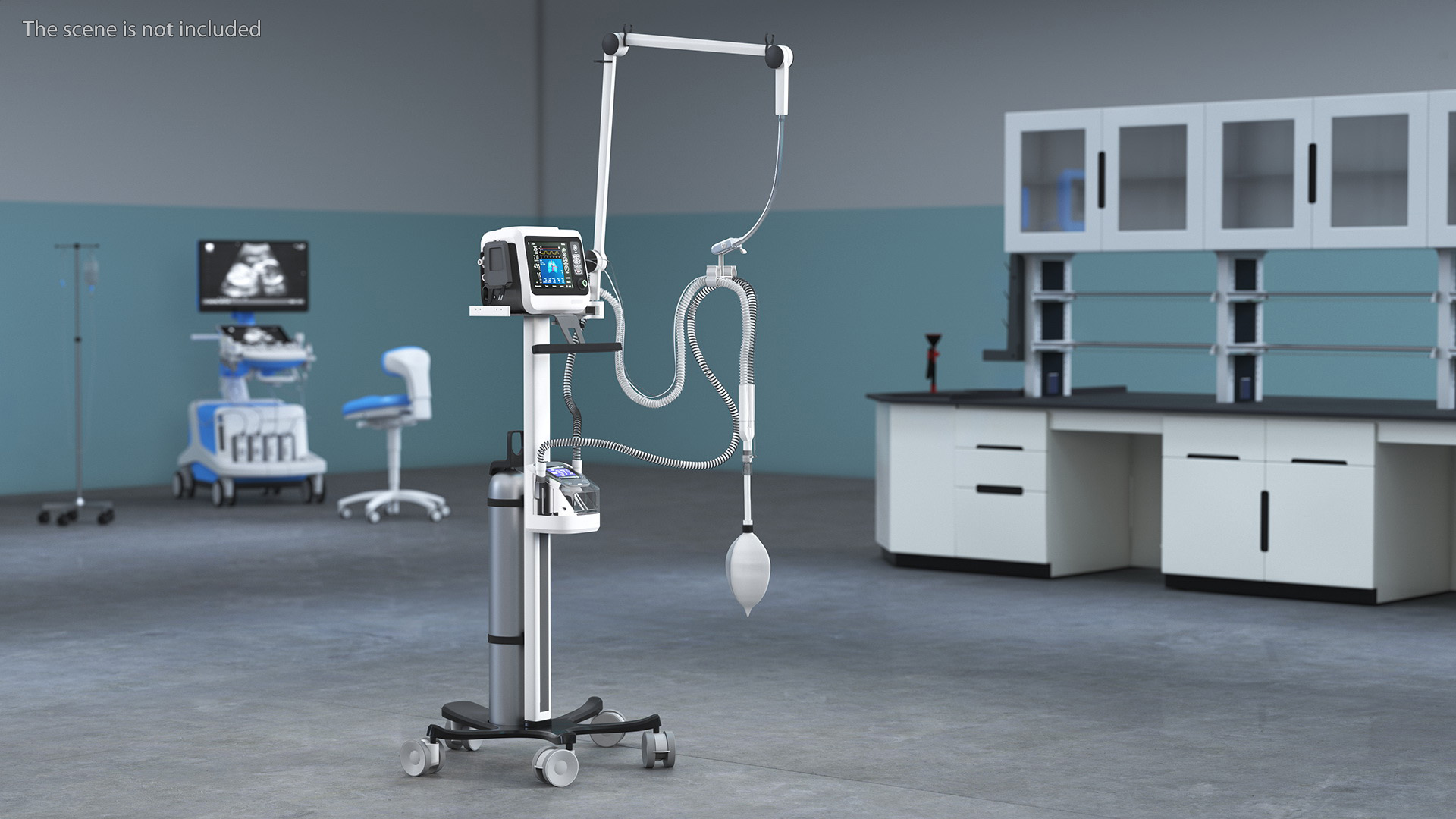 Mobile Mechanical Ventilation Apparatus 3D model