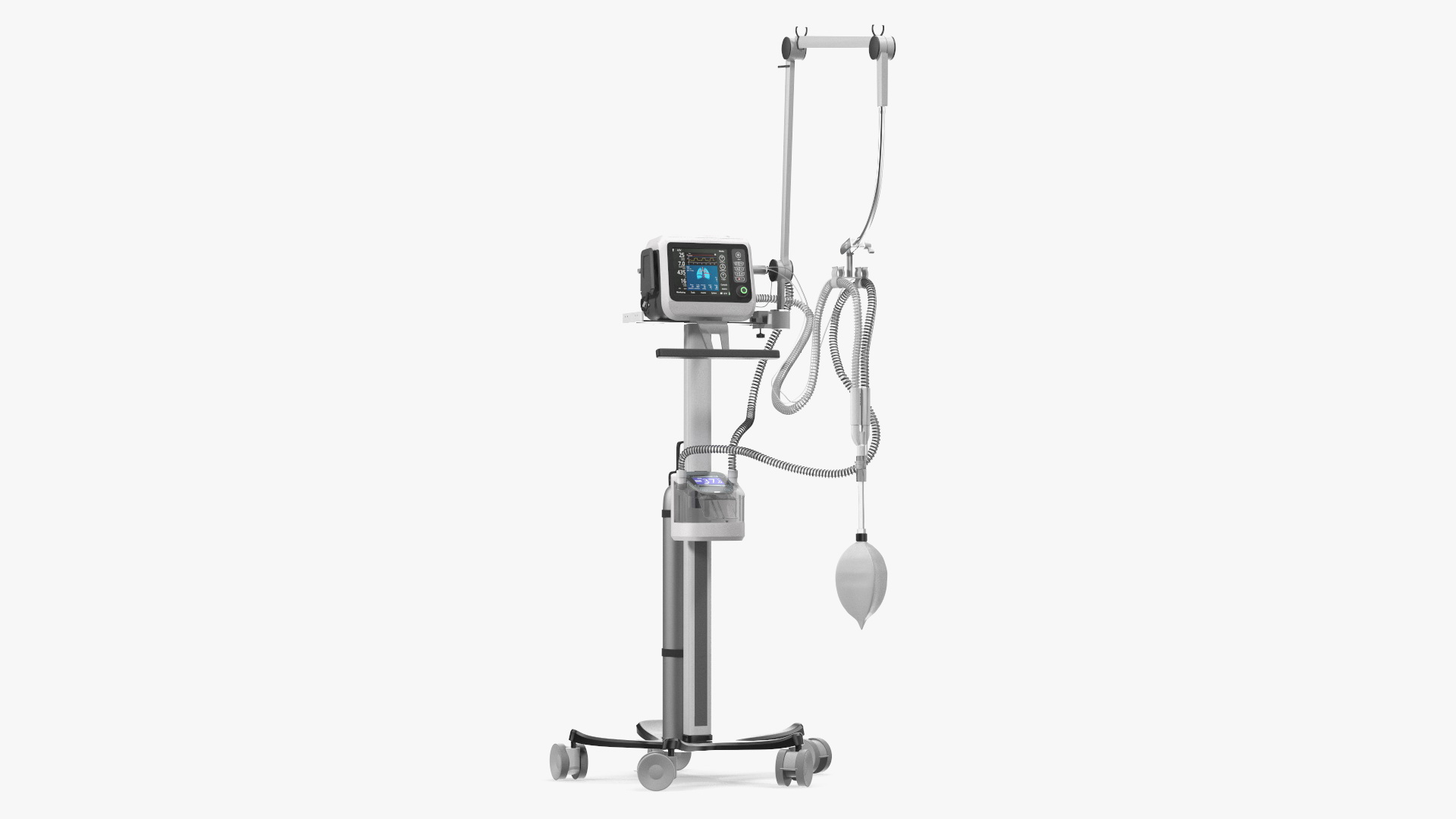 Mobile Mechanical Ventilation Apparatus 3D model