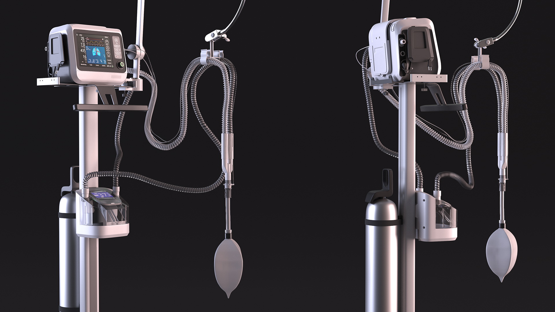 Mobile Mechanical Ventilation Apparatus 3D model