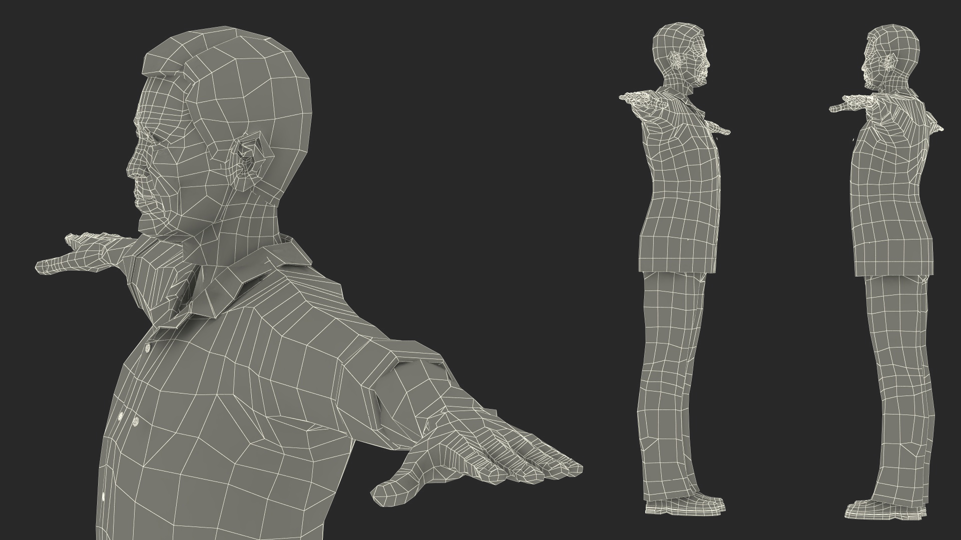 3D Chinese Elderly Man Home Style Rigged for Cinema 4D