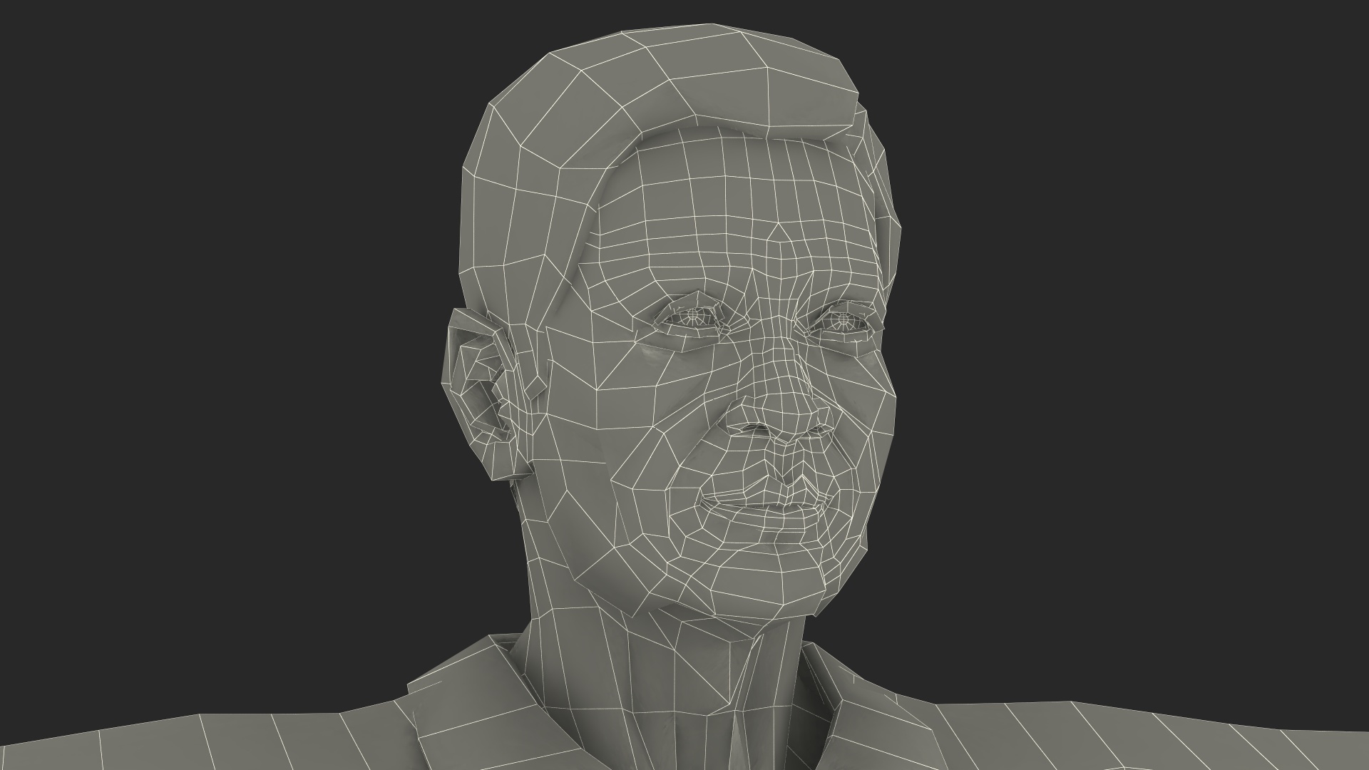3D Chinese Elderly Man Home Style Rigged for Cinema 4D