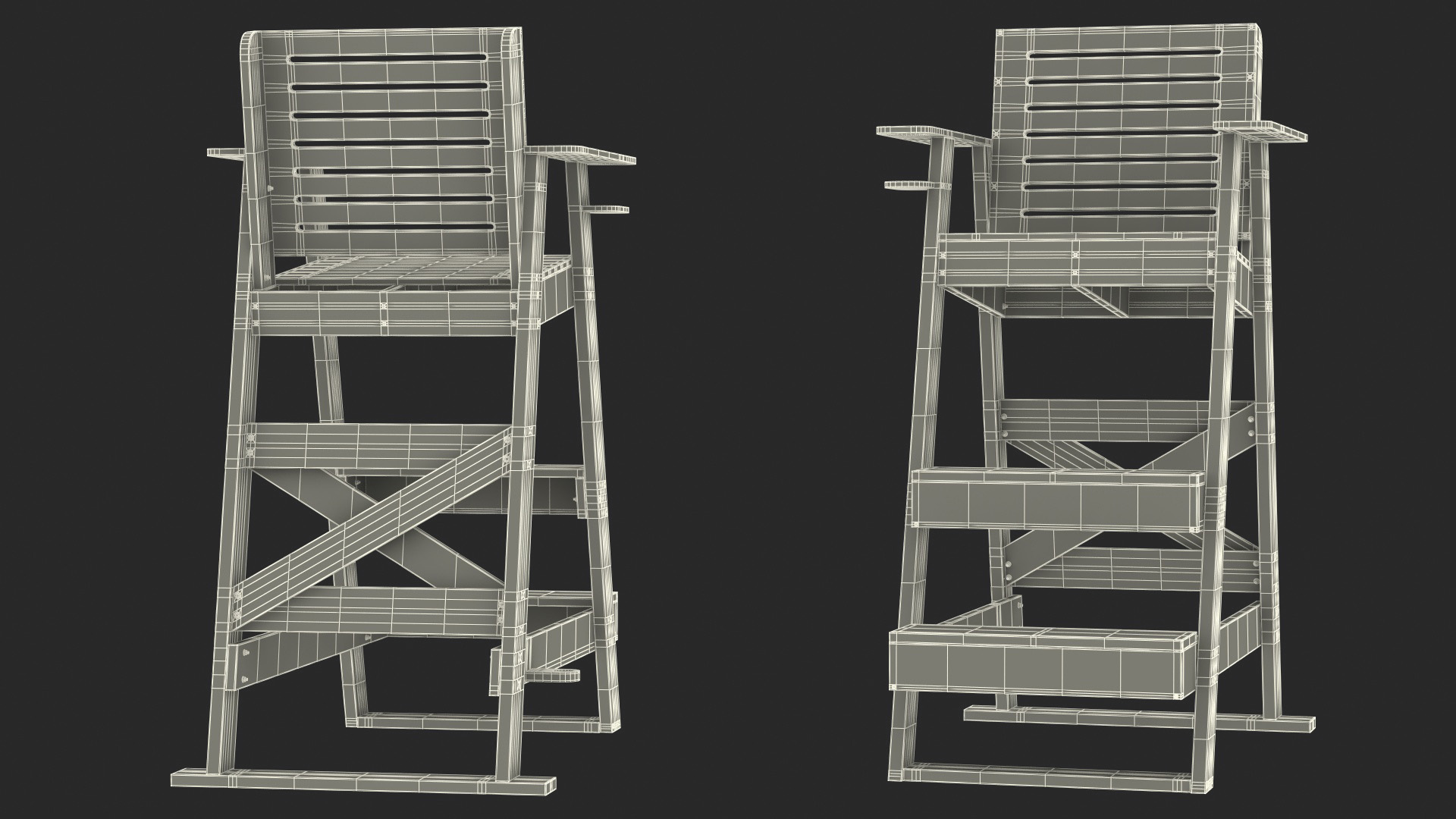 3D model Sentry Lifeguard Chair 42 inch