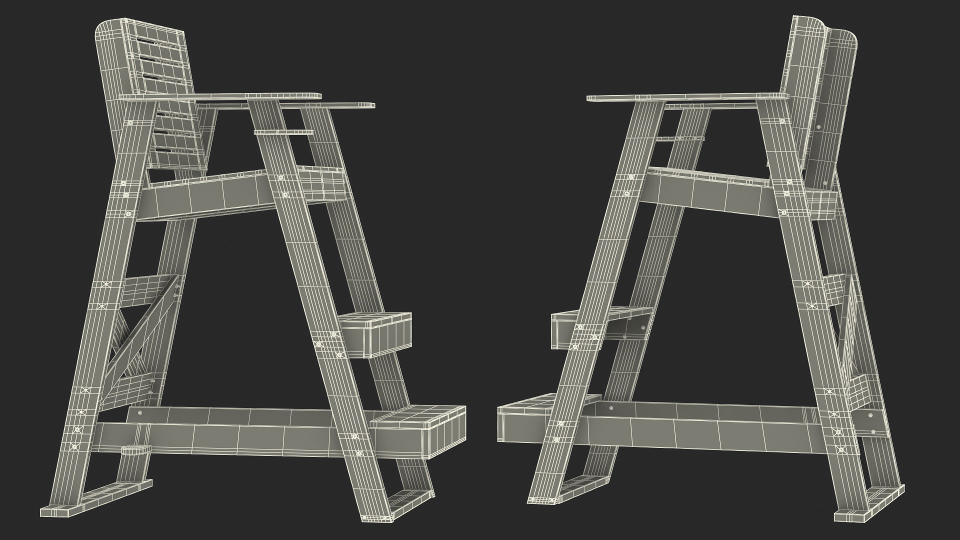 3D model Sentry Lifeguard Chair 42 inch