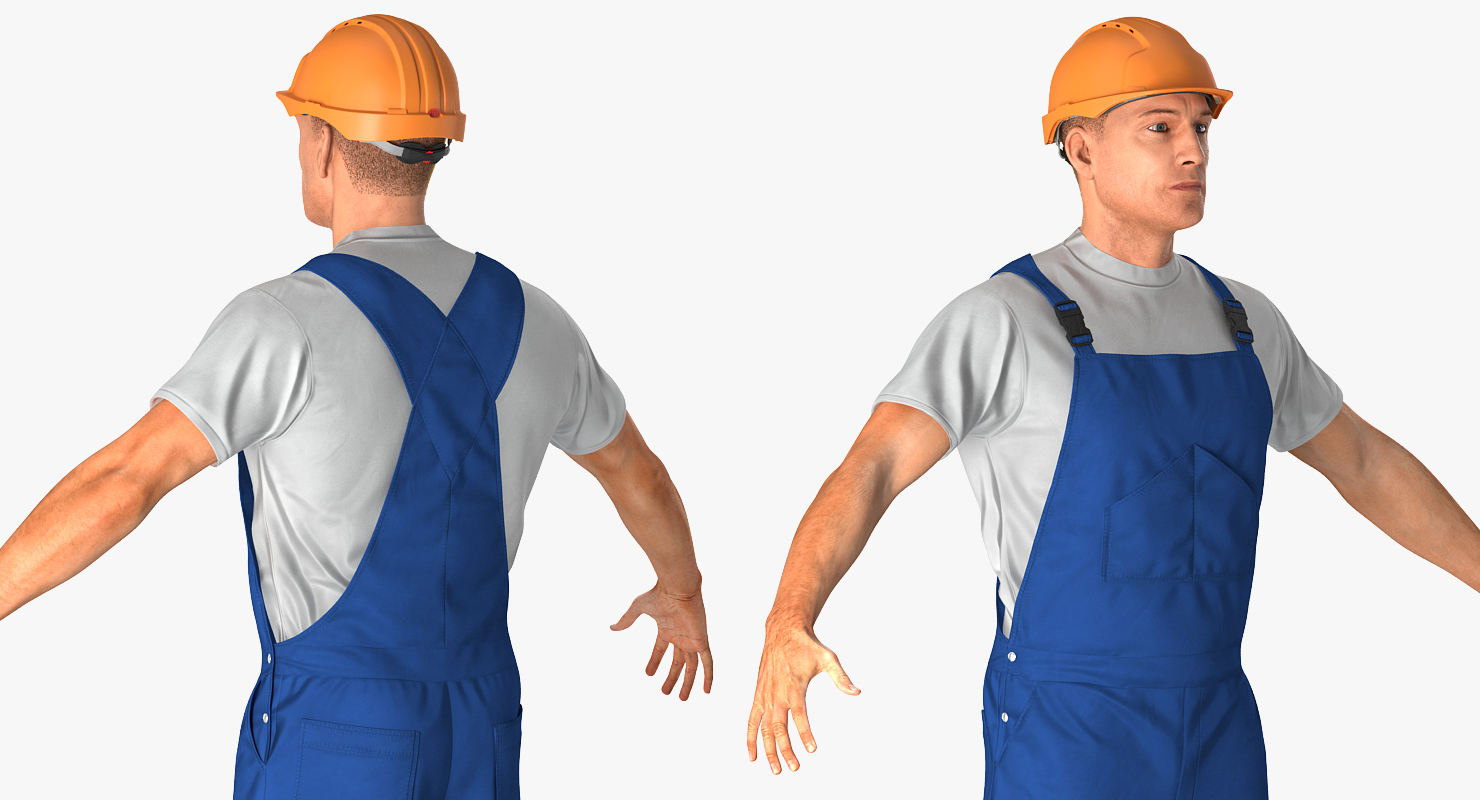 3D Construction Worker Rigged