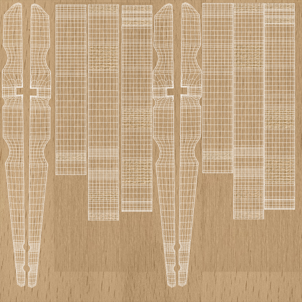 Wooden Clothespin 3D