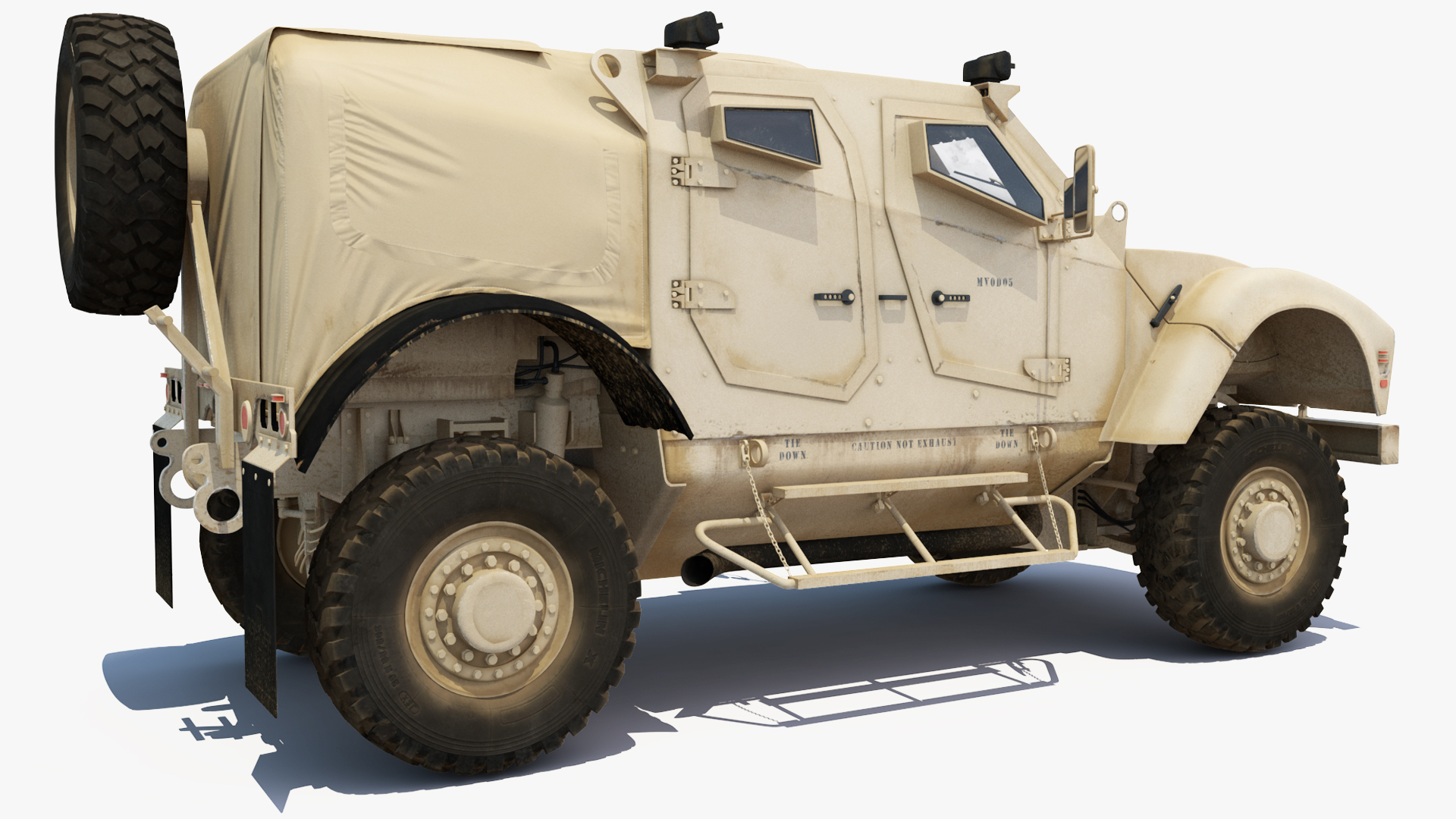 Oshkosh M ATV Loaded in Airbus Atlas Military Transport Rigged 3D