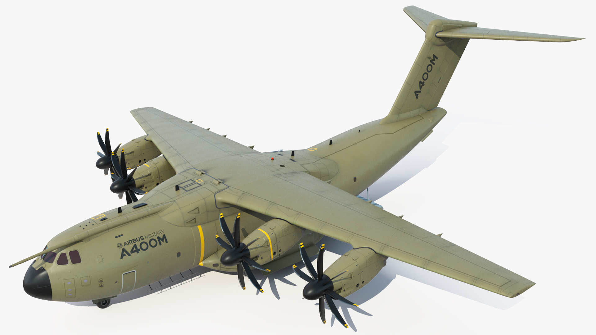 Oshkosh M ATV Loaded in Airbus Atlas Military Transport Rigged 3D