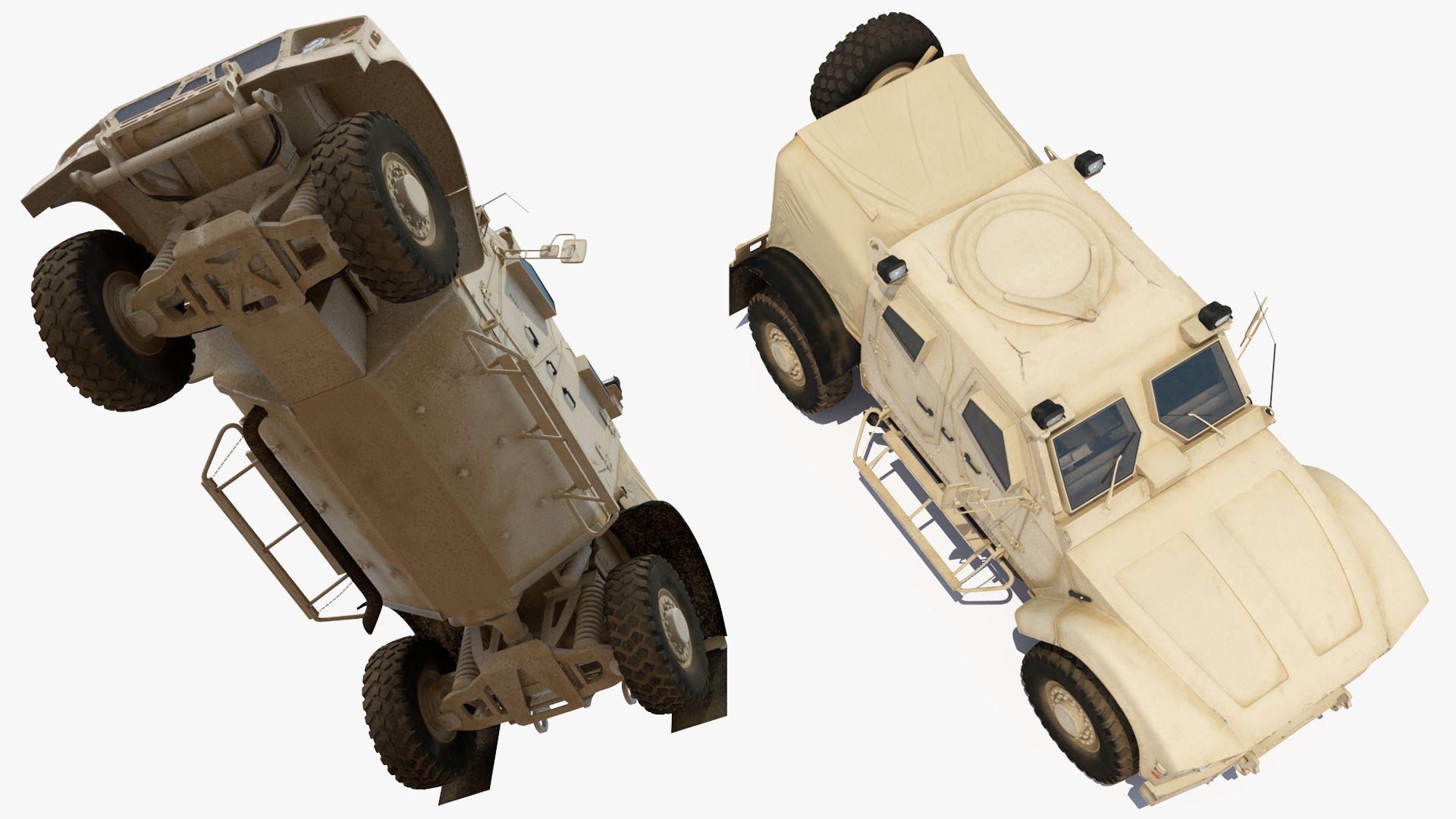 Oshkosh M ATV Loaded in Airbus Atlas Military Transport Rigged 3D