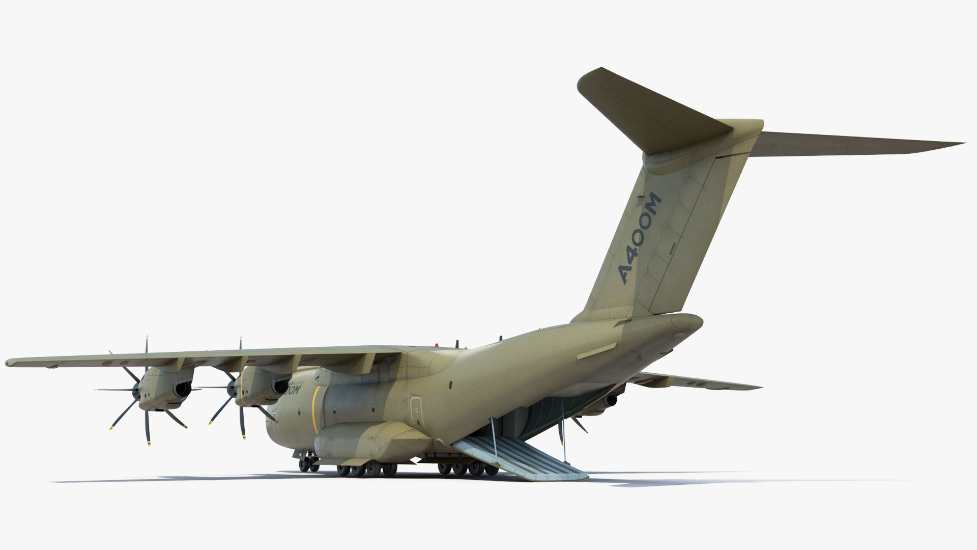 Oshkosh M ATV Loaded in Airbus Atlas Military Transport Rigged 3D