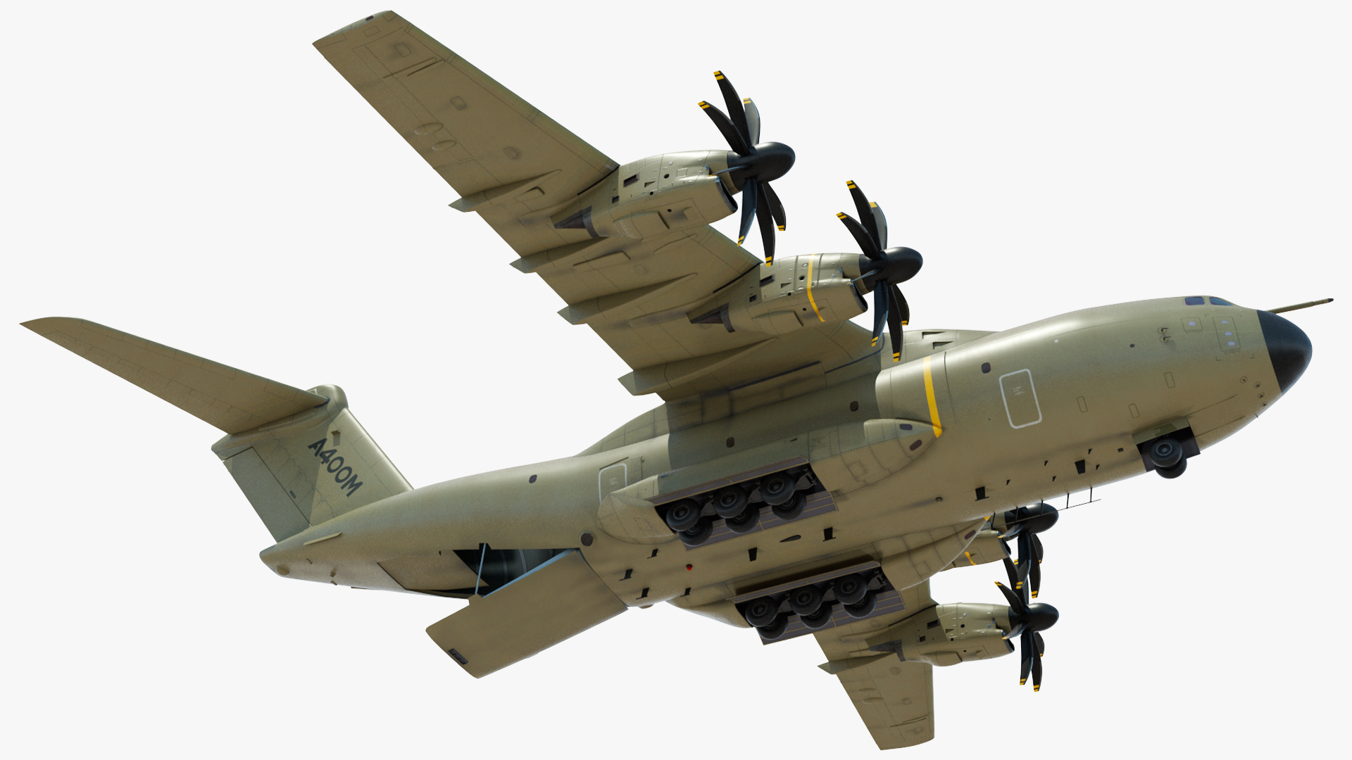Oshkosh M ATV Loaded in Airbus Atlas Military Transport Rigged 3D