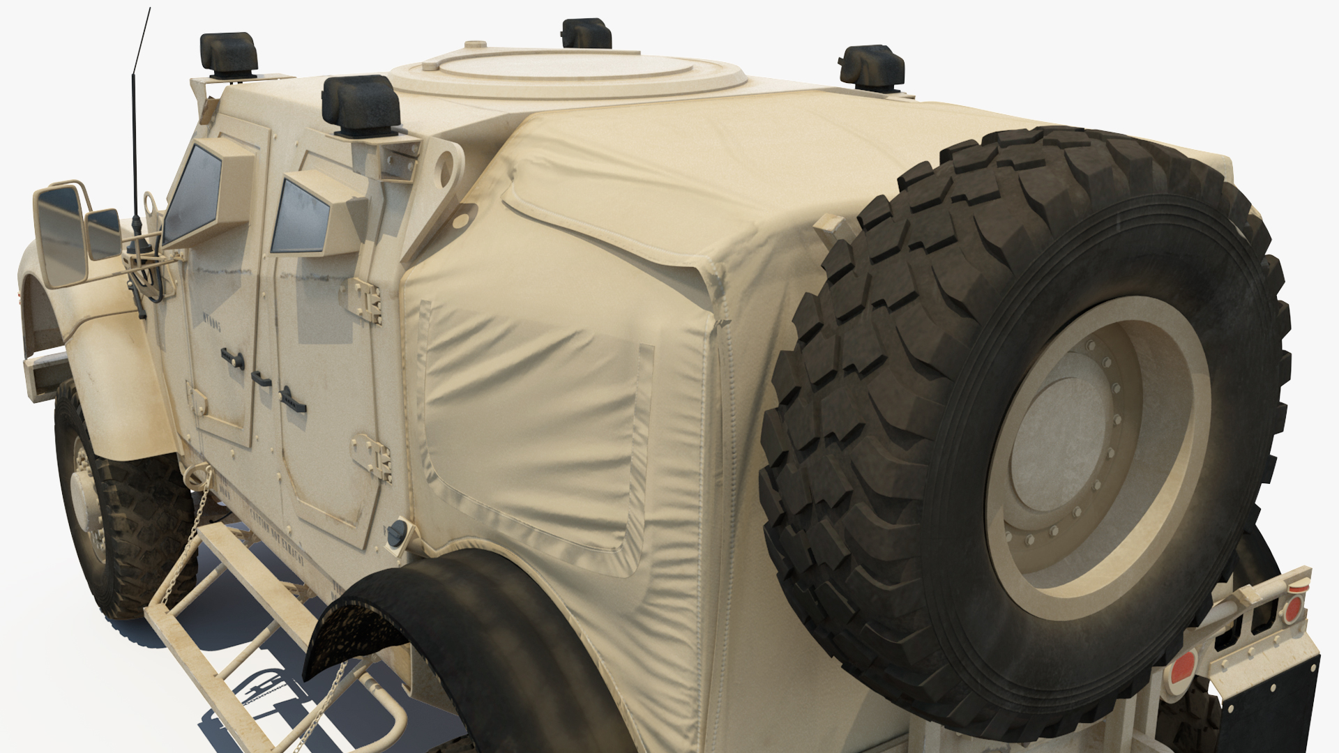 Oshkosh M ATV Loaded in Airbus Atlas Military Transport Rigged 3D