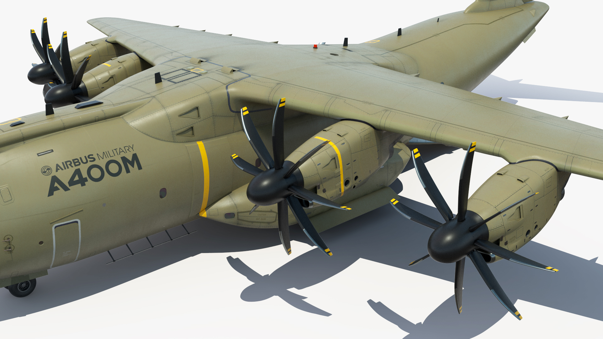 Oshkosh M ATV Loaded in Airbus Atlas Military Transport Rigged 3D