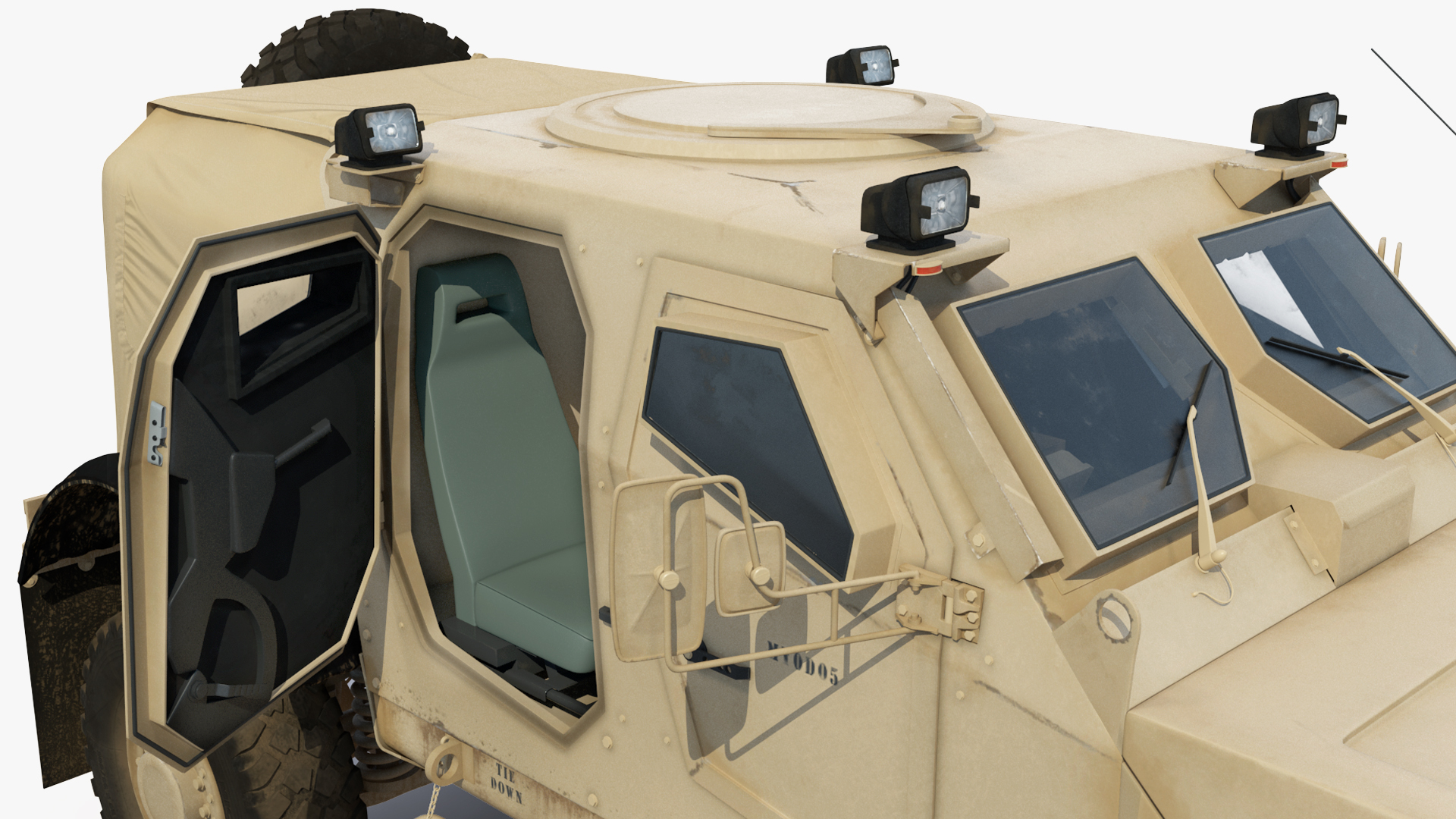 Oshkosh M ATV Loaded in Airbus Atlas Military Transport Rigged 3D