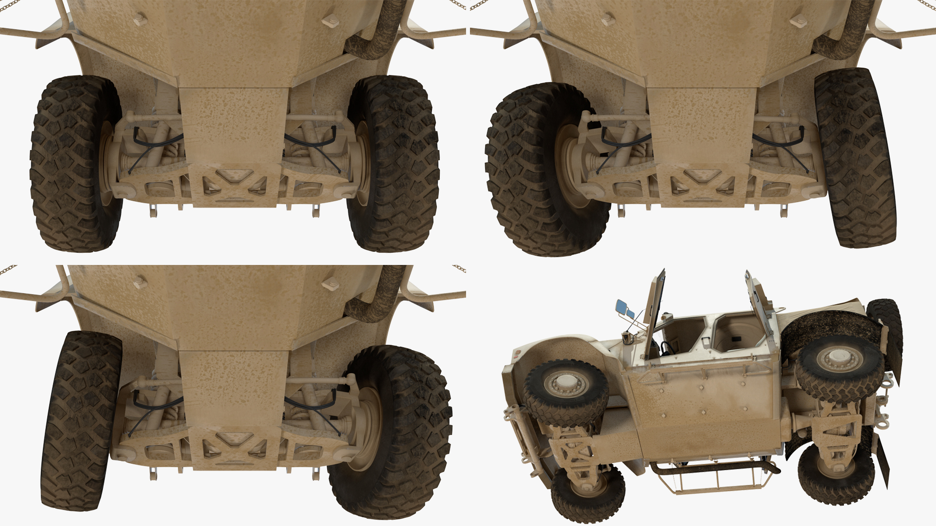 Oshkosh M ATV Loaded in Airbus Atlas Military Transport Rigged 3D