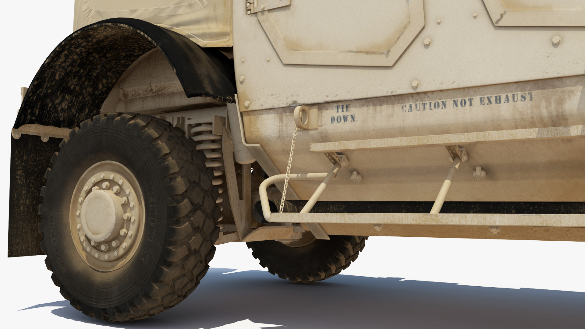 Oshkosh M ATV Loaded in Airbus Atlas Military Transport Rigged 3D