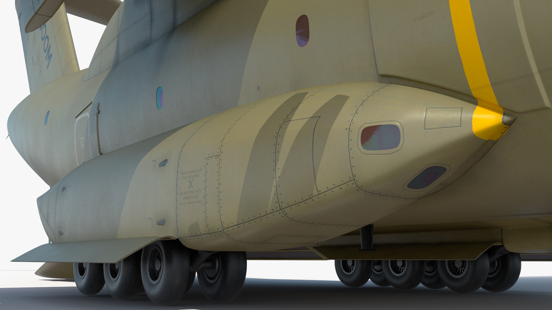 Oshkosh M ATV Loaded in Airbus Atlas Military Transport Rigged 3D