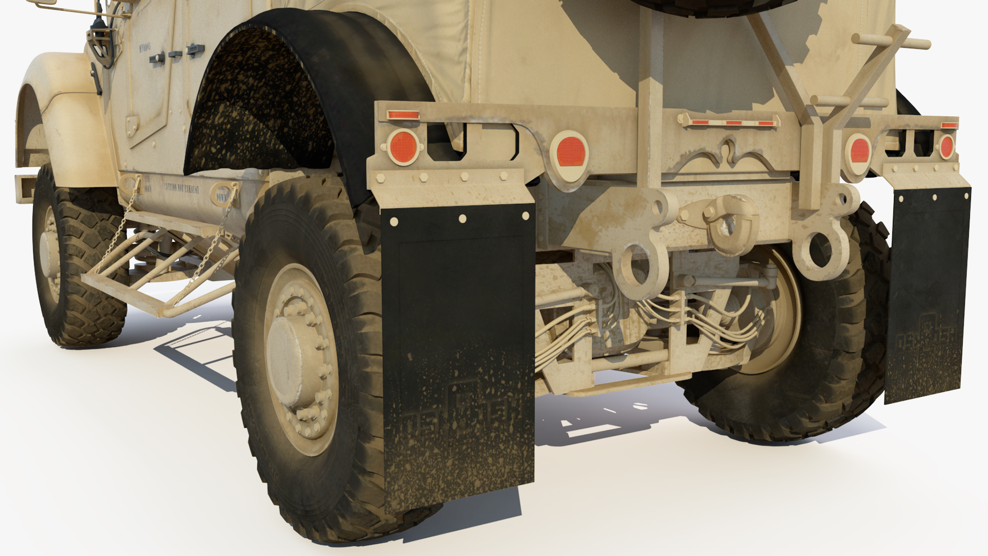 Oshkosh M ATV Loaded in Airbus Atlas Military Transport Rigged 3D