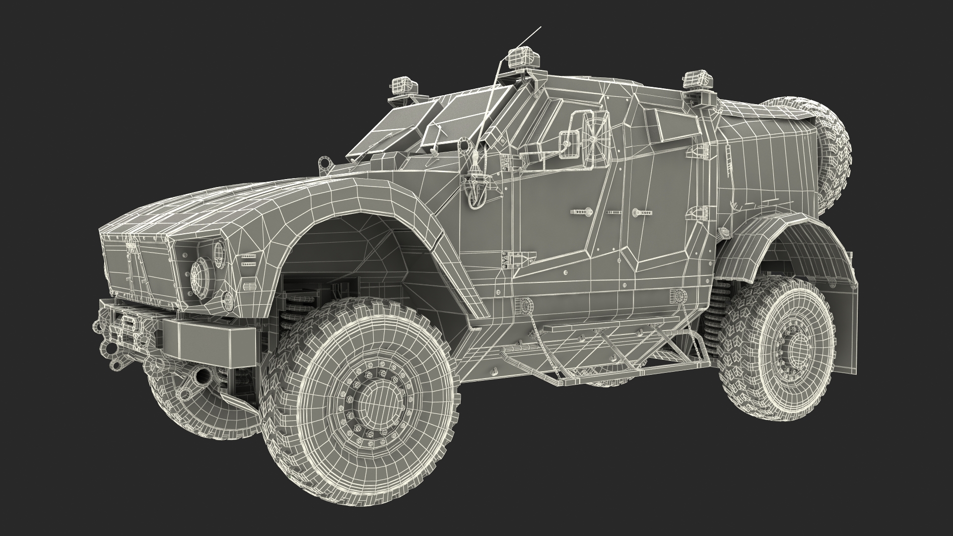Oshkosh M ATV Loaded in Airbus Atlas Military Transport Rigged 3D