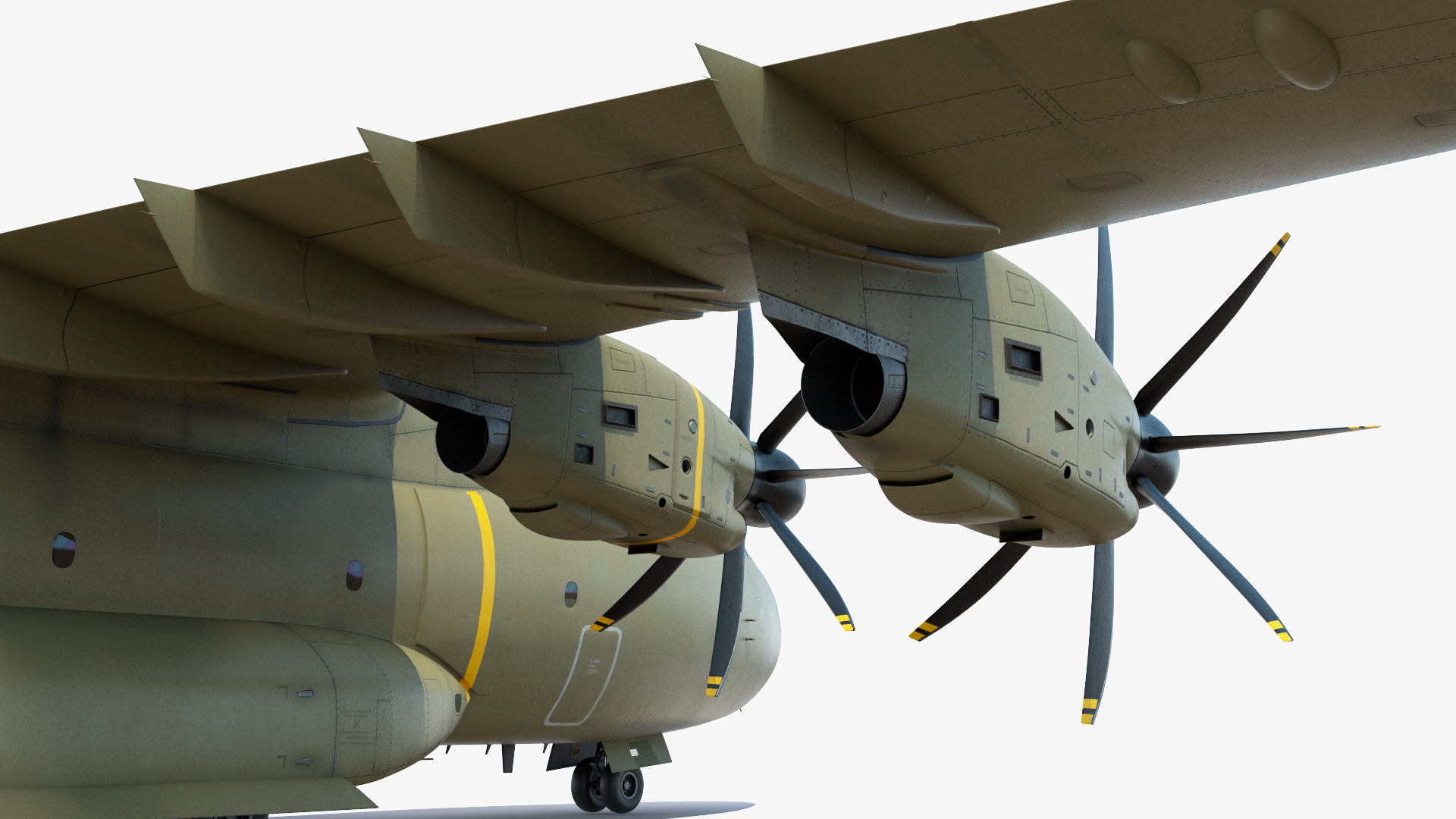 Oshkosh M ATV Loaded in Airbus Atlas Military Transport Rigged 3D