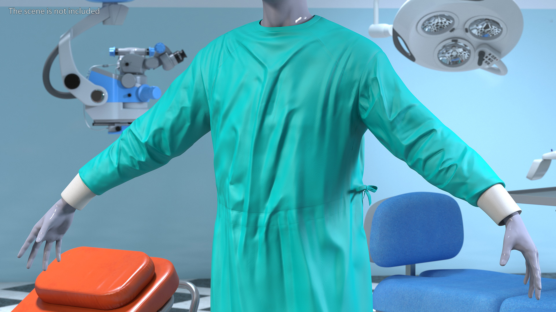Lab Coat with Pants 3D model