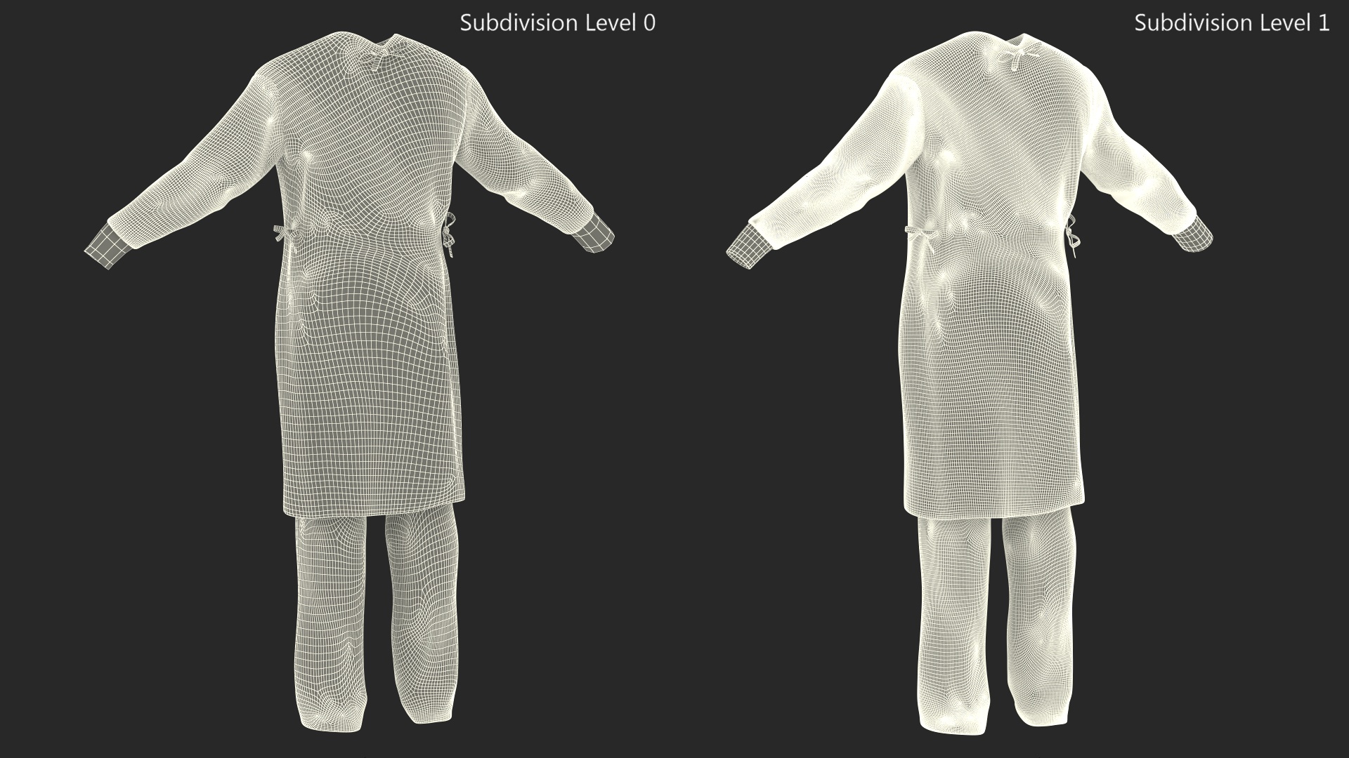 Lab Coat with Pants 3D model