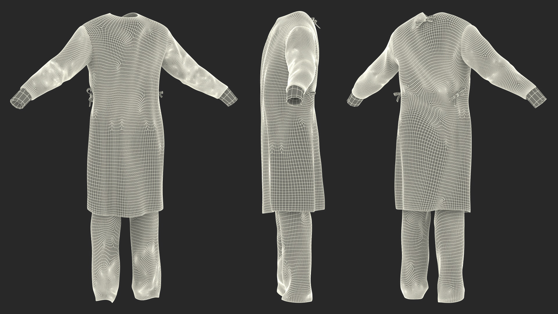 Lab Coat with Pants 3D model