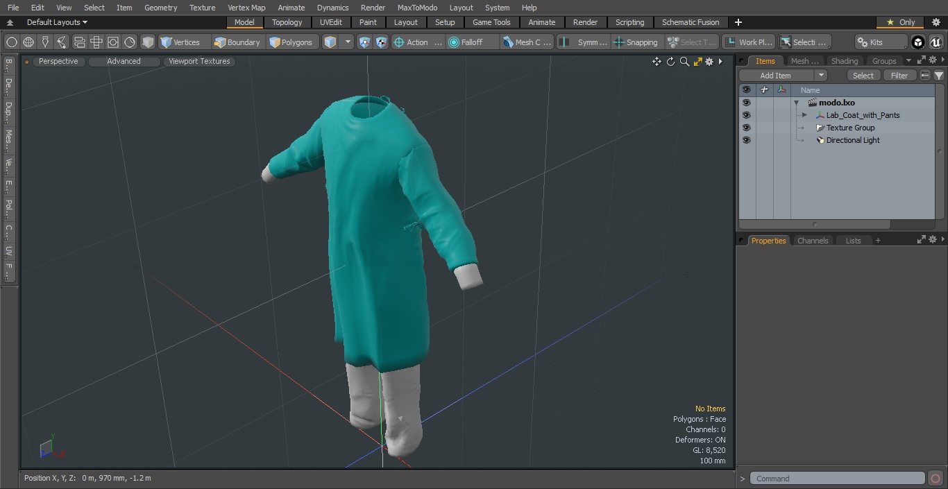 Lab Coat with Pants 3D model
