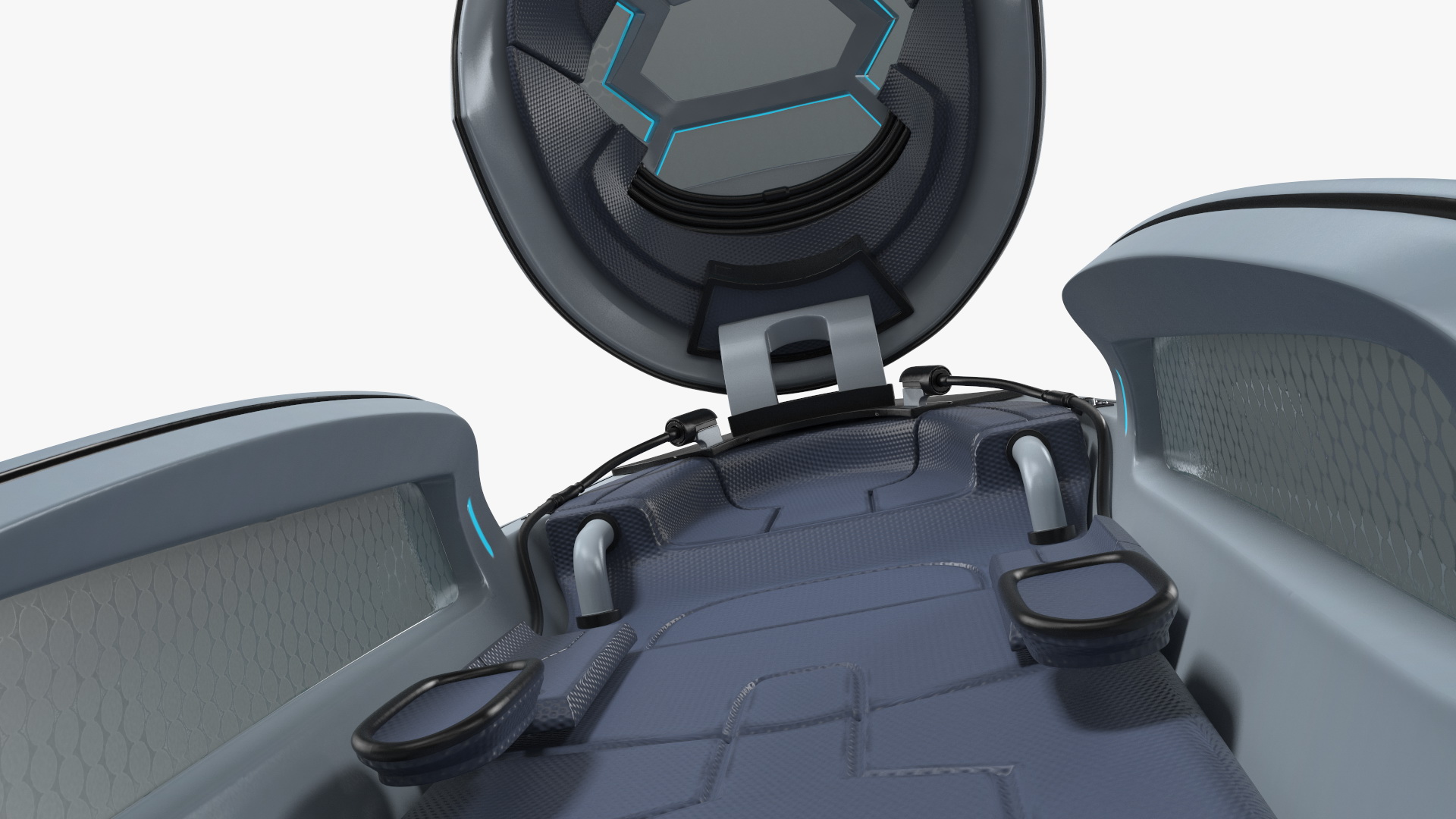 3D model Sci Fi Cryogenic Pod with Console Rigged