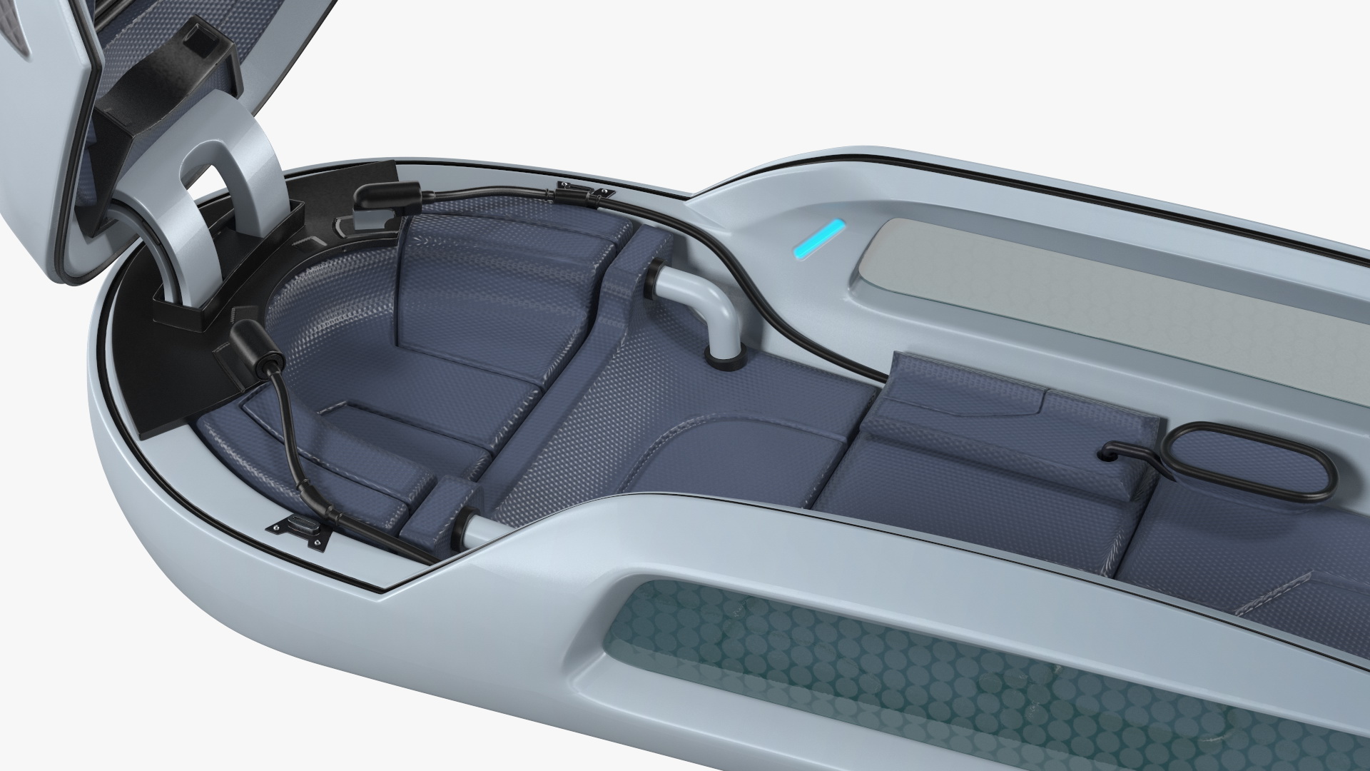 3D model Sci Fi Cryogenic Pod with Console Rigged