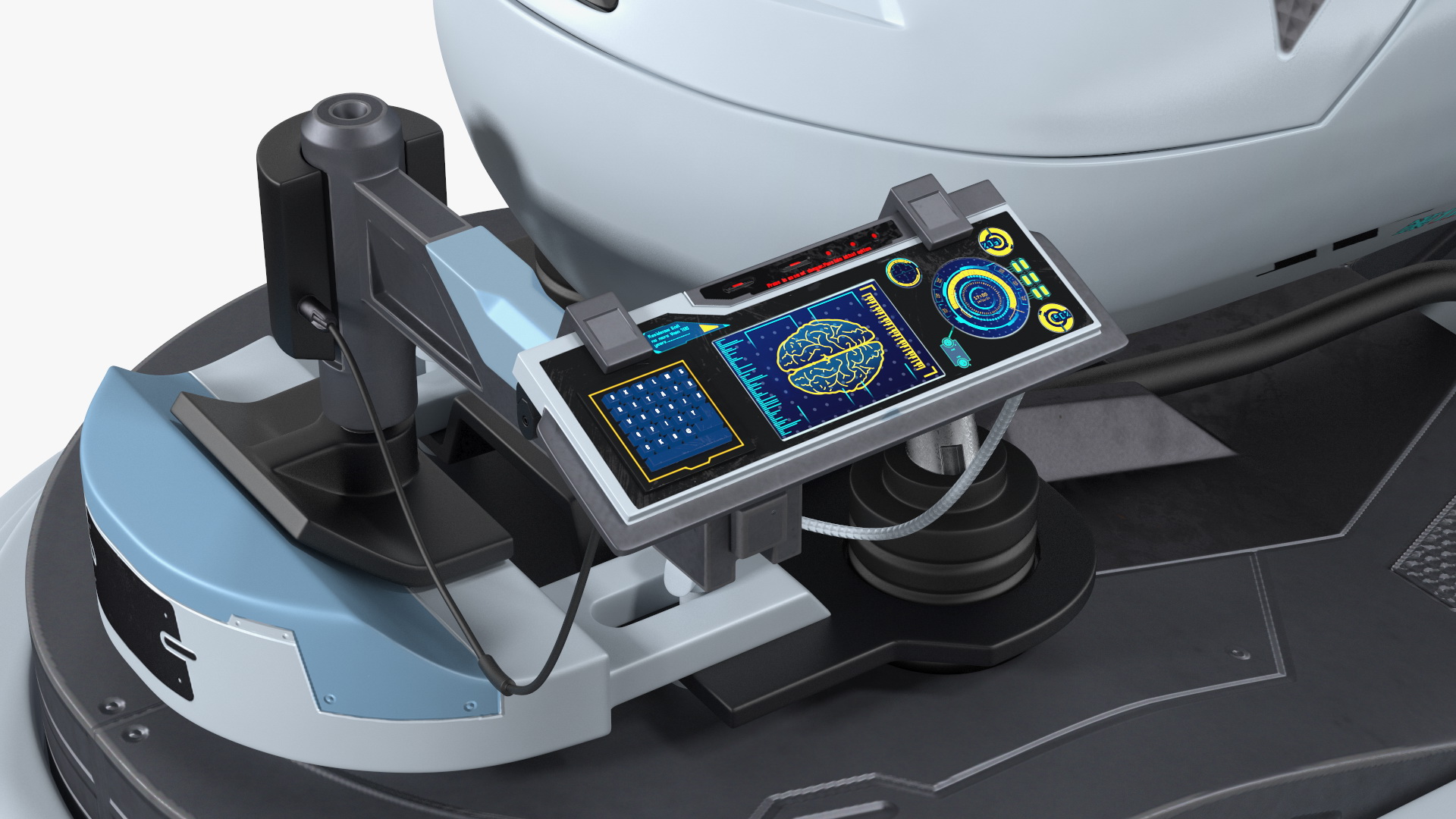 3D model Sci Fi Cryogenic Pod with Console Rigged