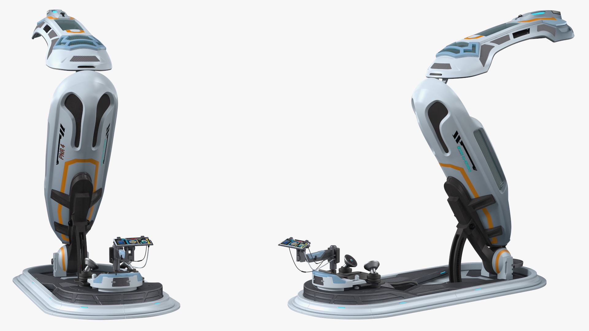 3D model Sci Fi Cryogenic Pod with Console Rigged