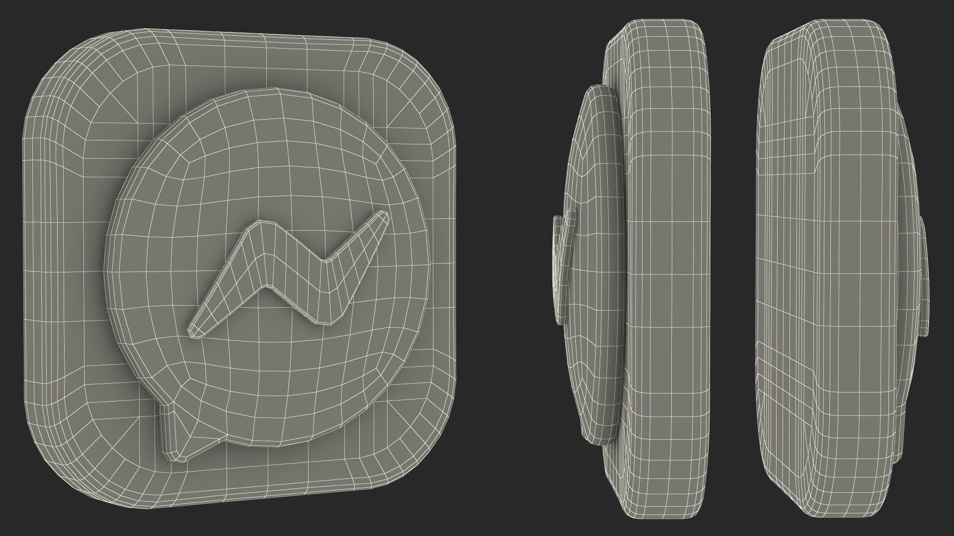 3D Facebook Messenger Icon model